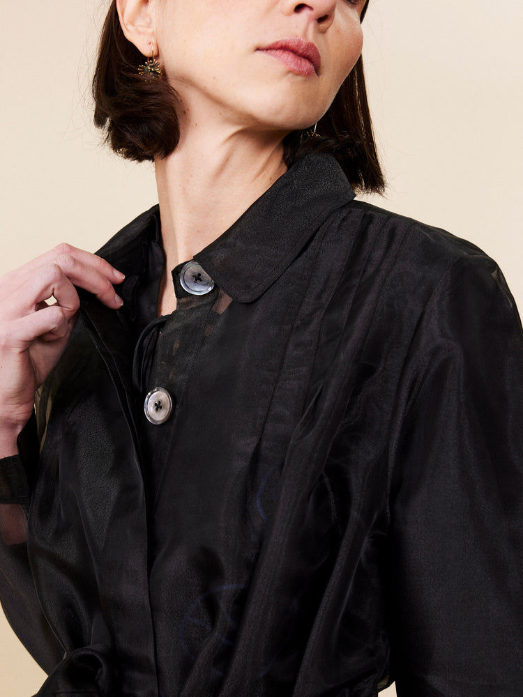 Hamilton Sheer Trench Coat for Women - Lightweight Water-Resistant Long Raincoat with Belt | Perfect for Spring, Fall & Travel | Office, Date Night & Outdoor Wear