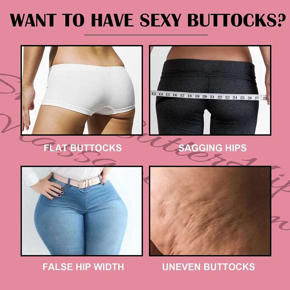Bewtymax Rich Moisturizing & Firming Buttock Cream - 4Pcs for Lifting, Enlarging & Massage - Natural Skin Tightening Solution for Glute Enhancement - Perfect for Body Shaping & Post-Workout Recovery