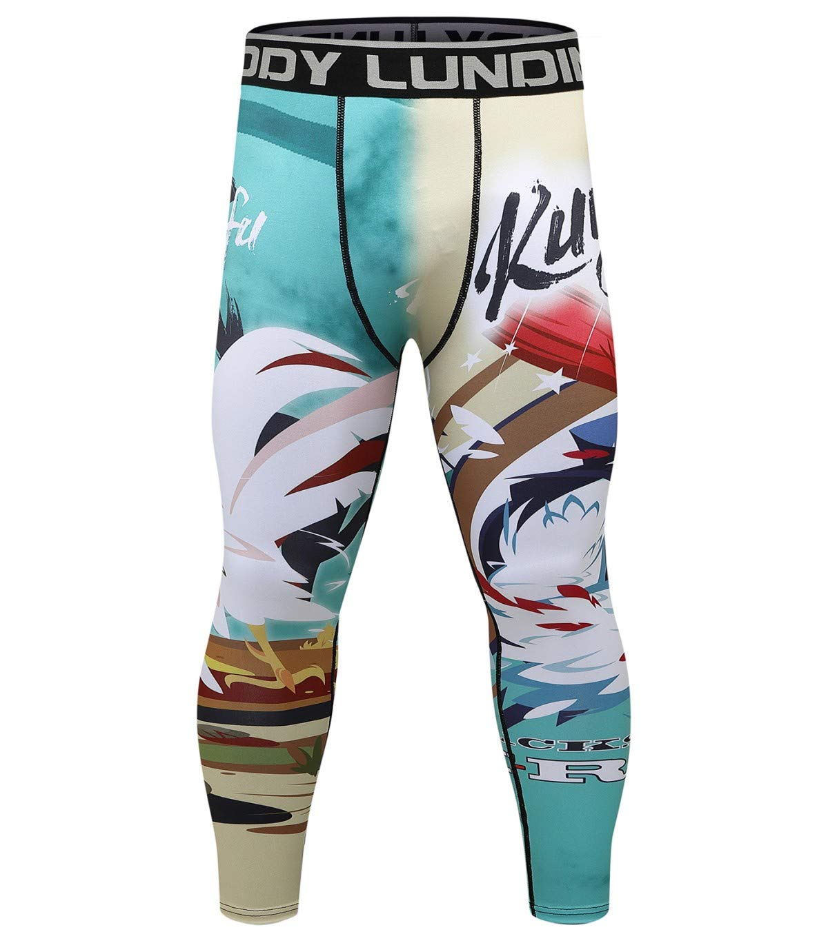 Red Plume Men's Compression Pants - Performance Yoga Leggings & Workout Running Tights with Cool Dry Technology | Base Layer for Gym, Running, Cycling & Outdoor Sports