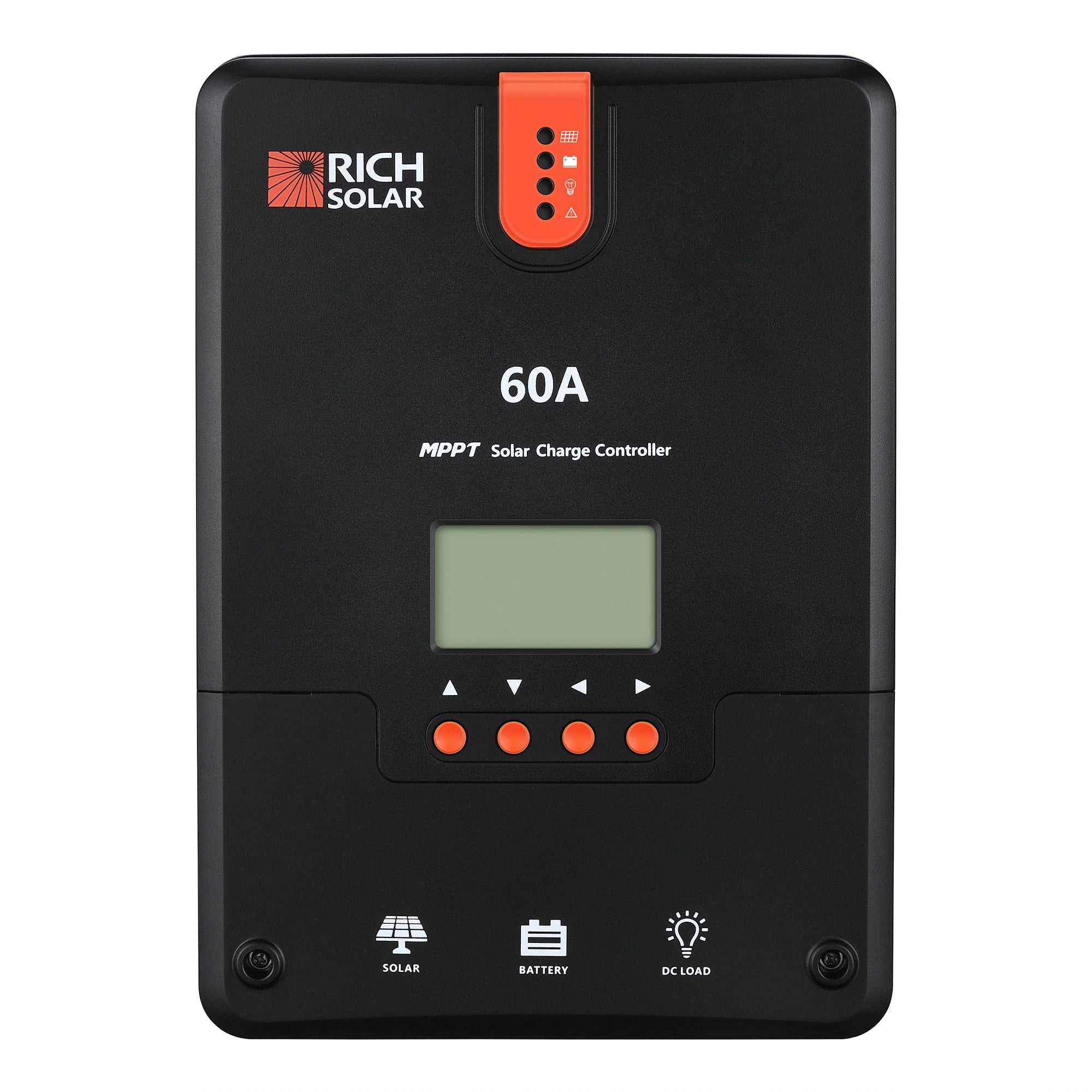 Rich Solar 60 Amp MPPT Solar Charge Controller - High Efficiency Solar Panel Regulator for RV, Boat, Off-Grid & Home Power Systems