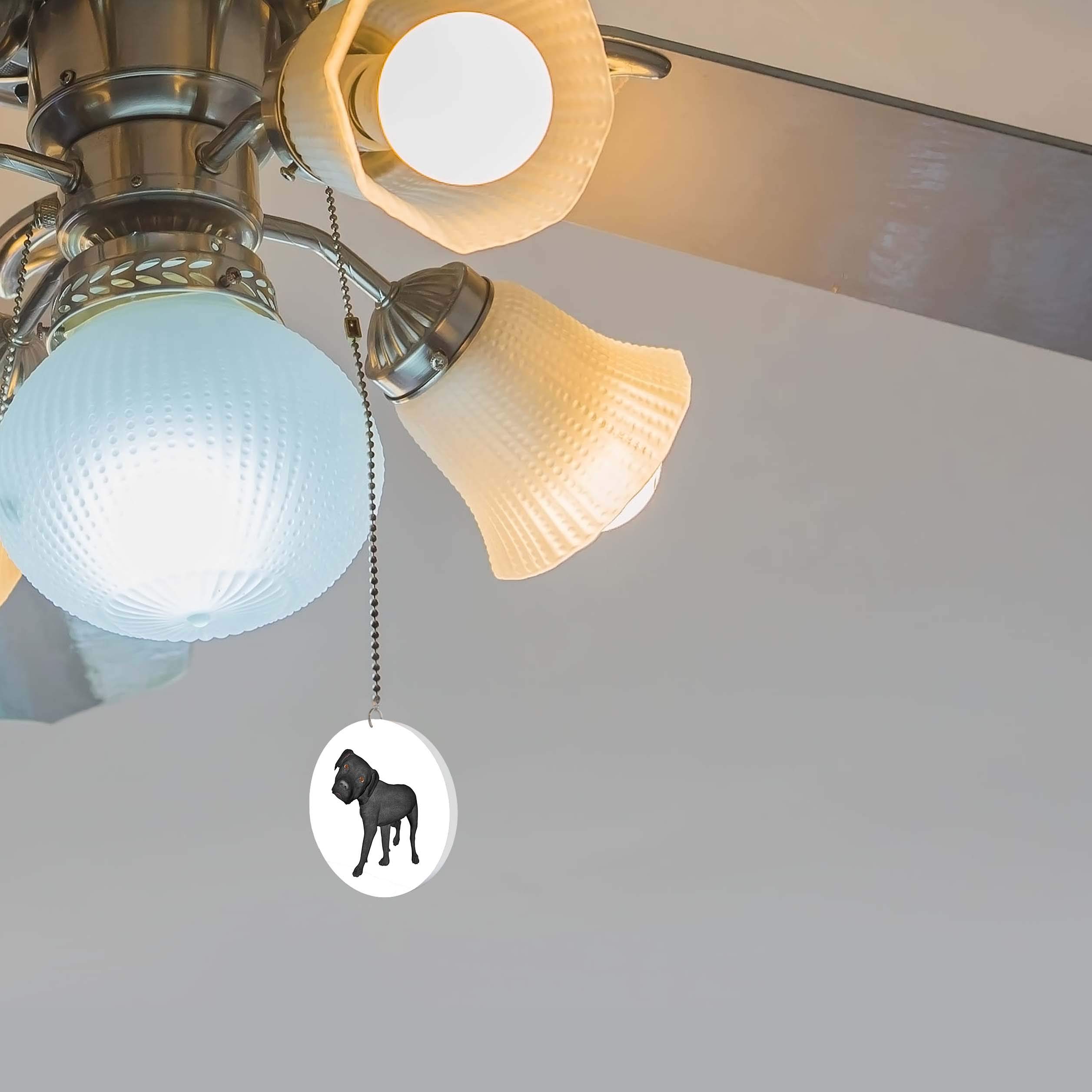 Black Labrador Dog Fan Pull Chain - Decorative Light Switch Pull for Pet Lovers - Perfect for Ceiling Fans, Lamps & Home Decor