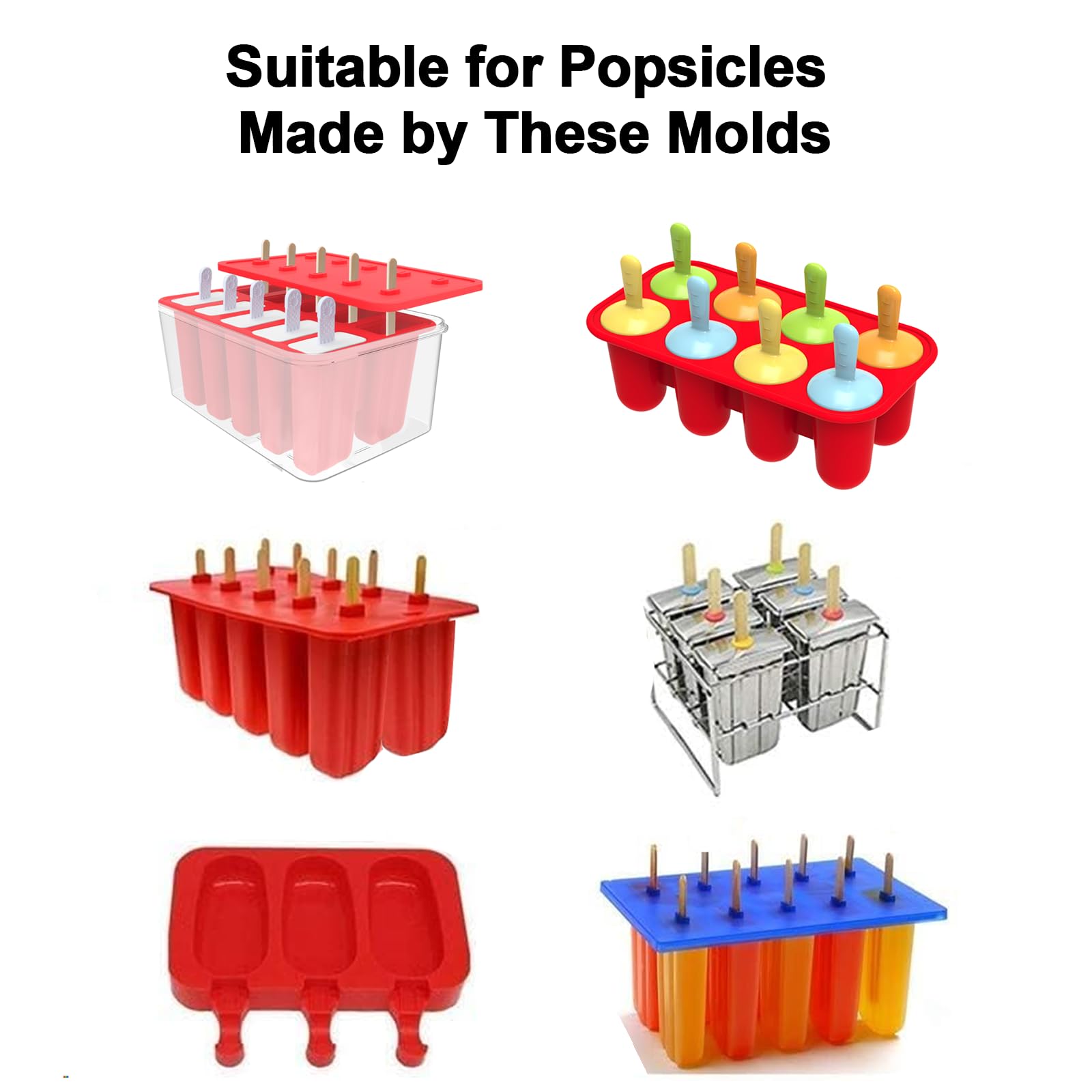 Miaowoof 200PCS Popsicle Sticks & Bags Set - 6.3