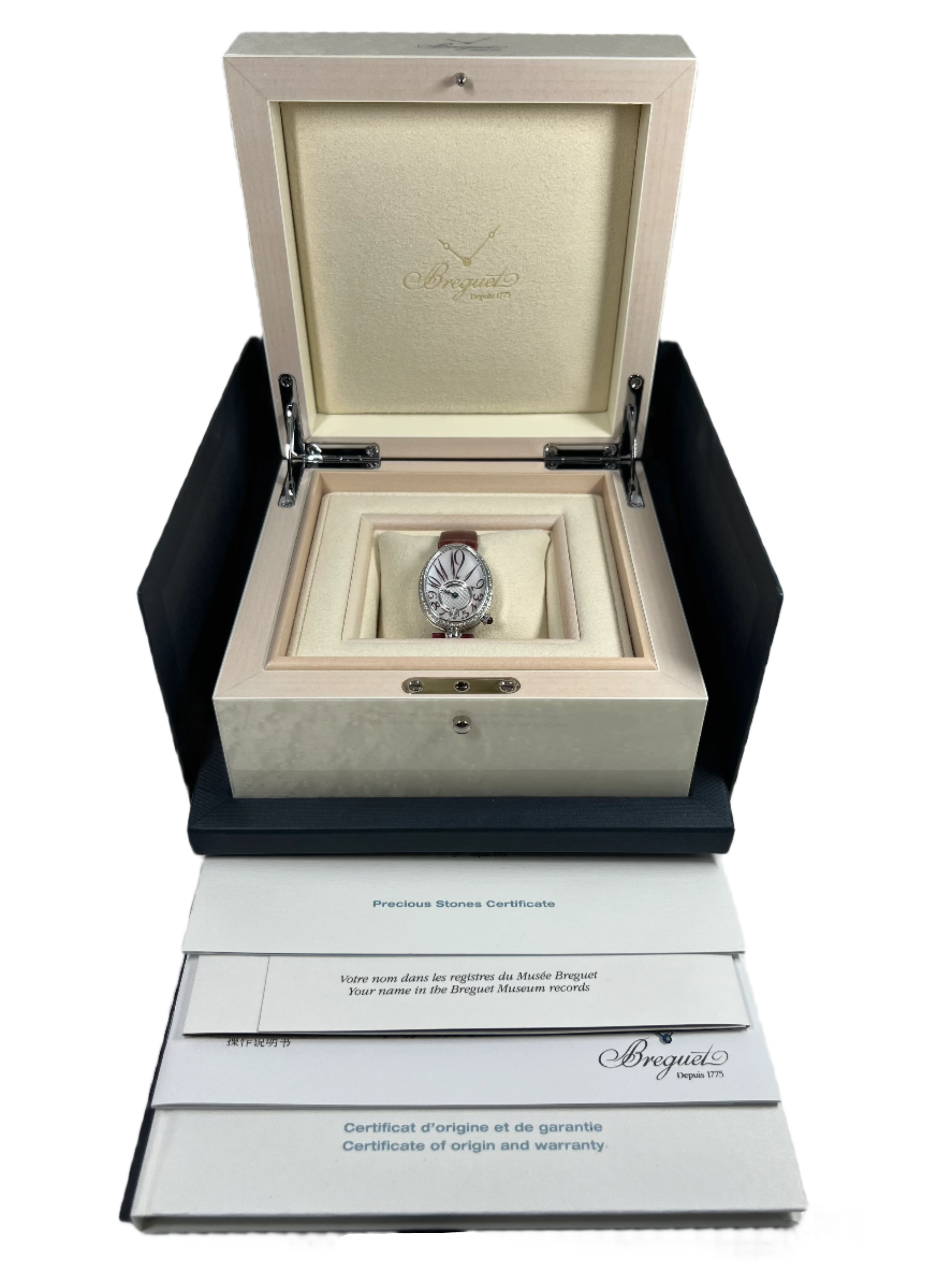 Breguet Reine de Naples 18K White Gold Diamond Ladies Watch - Luxury Women's Timepiece for Elegant Evening Events & Formal Occasions