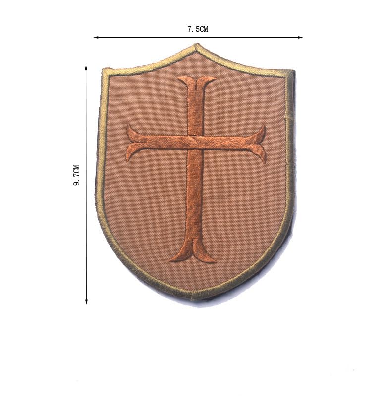 Crusader Knights Hook and Loop Tactical Badge Patch - Ideal for Military Uniforms, Tactical Gear, and Cosplay Costumes