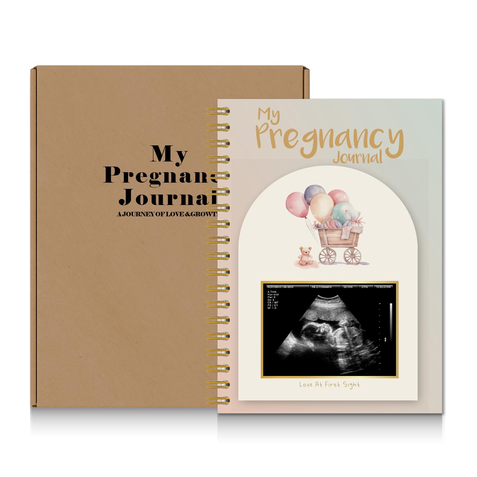 Pregnancy Journal Memory Book - 82 Pages Hardcover Pregnancy Planner & Baby Memory Book for First Time Moms | Pregnancy Diary, Ultrasound Keepsake & Mom's Gift | Perfect for Baby Showers, Gender Reveals & Creating Cherished Memories (Bear Design)