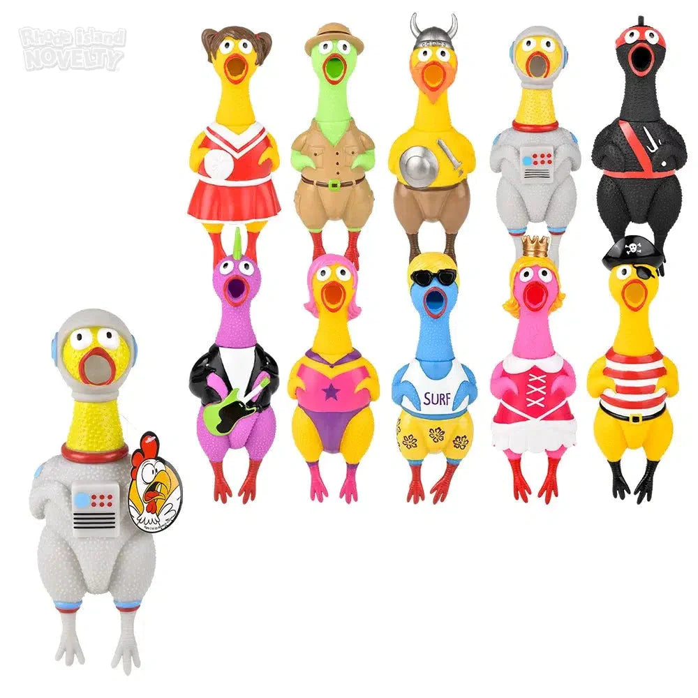 9.5 Inch Big Rubber Chicken Toy - Squeeze & Squeak Fun for Kids, Gag Gift for Pranks and Parties - Perfect for Jokes, Gifts, and Stress Relief