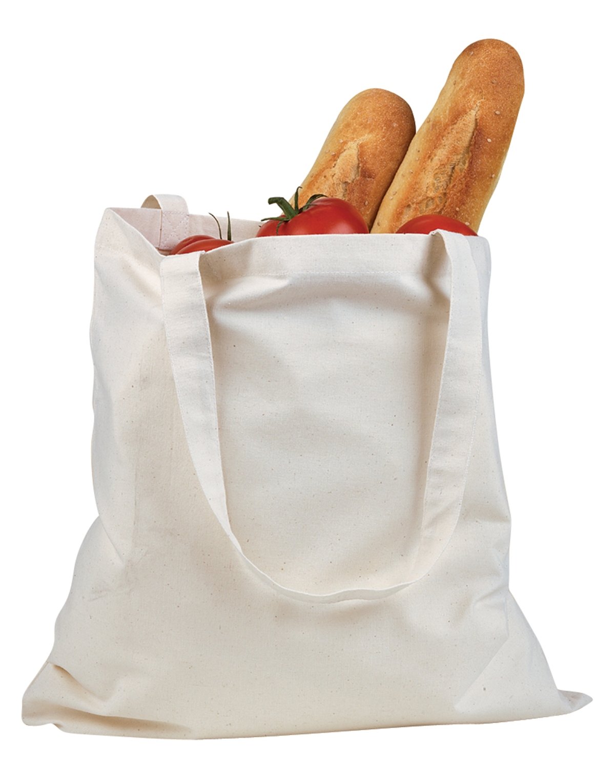 BAGedge BE007 6 oz. Canvas Promo Tote Bag - Customizable Eco-Friendly Reusable Shopping Tote for Groceries, Beach, Work & Events