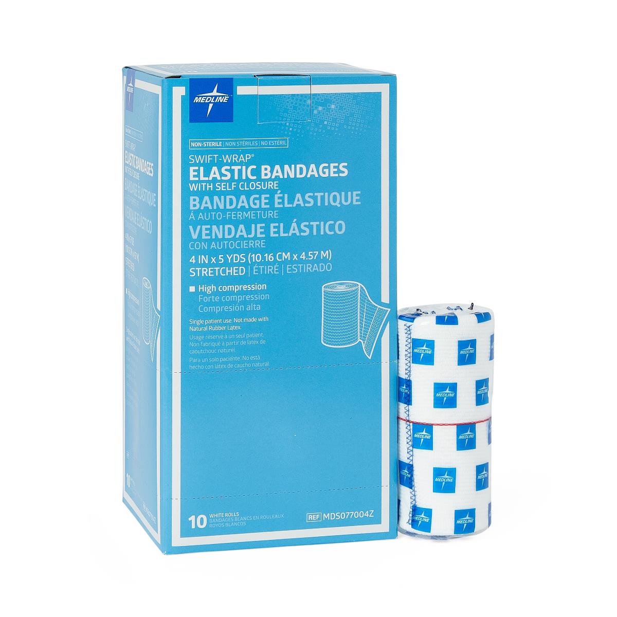 Swift Wrap Elastic Bandages for Sports & Medical Use - Adjustable Compression Support for Ankle, Wrist & Knee - Various Sizes Available