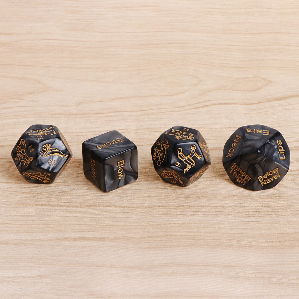 4 PCS Fun Acrylic Love Dice Set - Romantic & Erotic Couple Game for Adults - Enhance Intimacy with Sex Dice Games - Perfect for Date Nights & Spicing Up Relationships