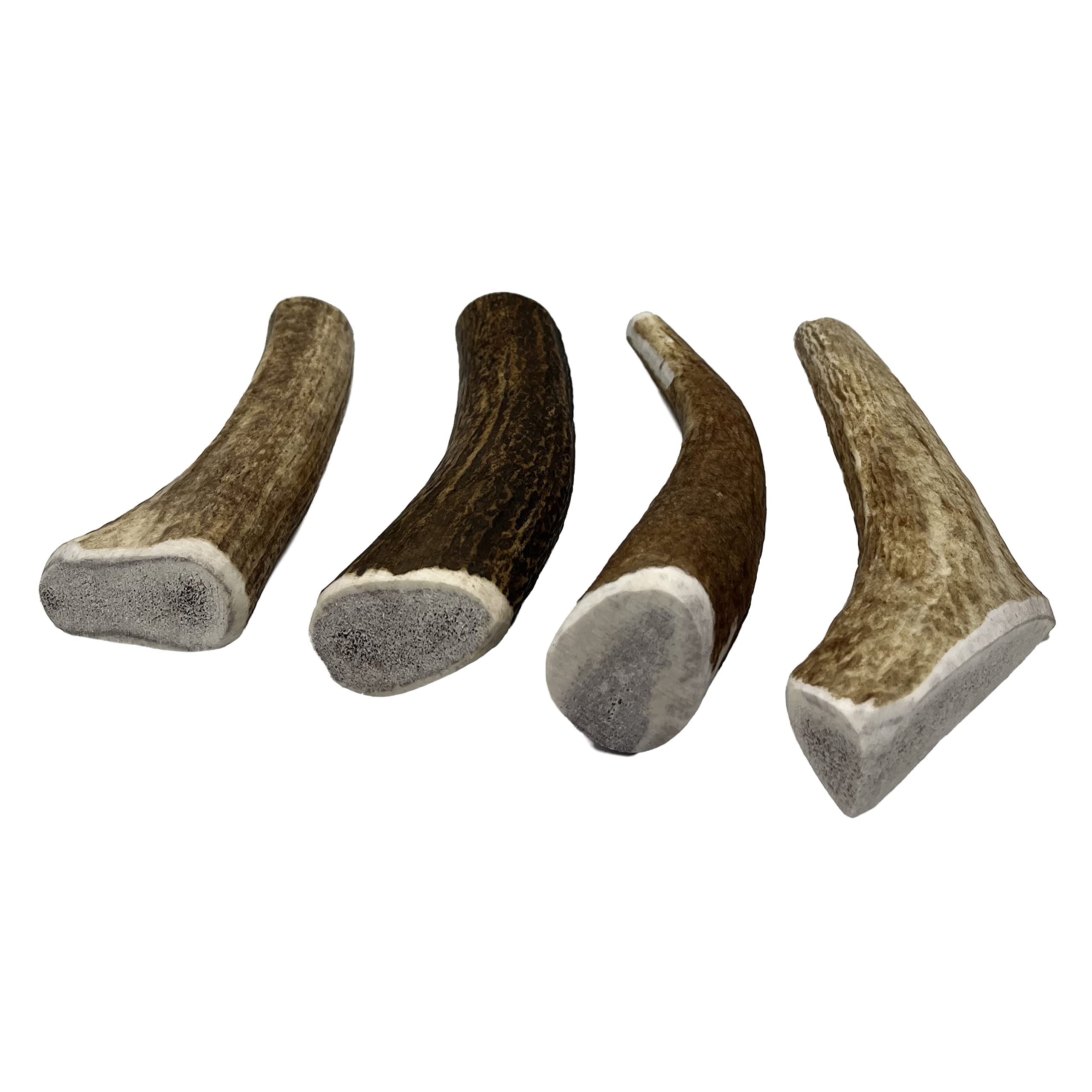 Premium USA-Collected Elk Antler Chews for Dogs - All Natural, A-Grade, Naturally Shed | Large Whole Antlers 4-Pack | Long-Lasting Dental Chews for Aggressive Chewers | Perfect for Teething Puppies & Adult Dogs