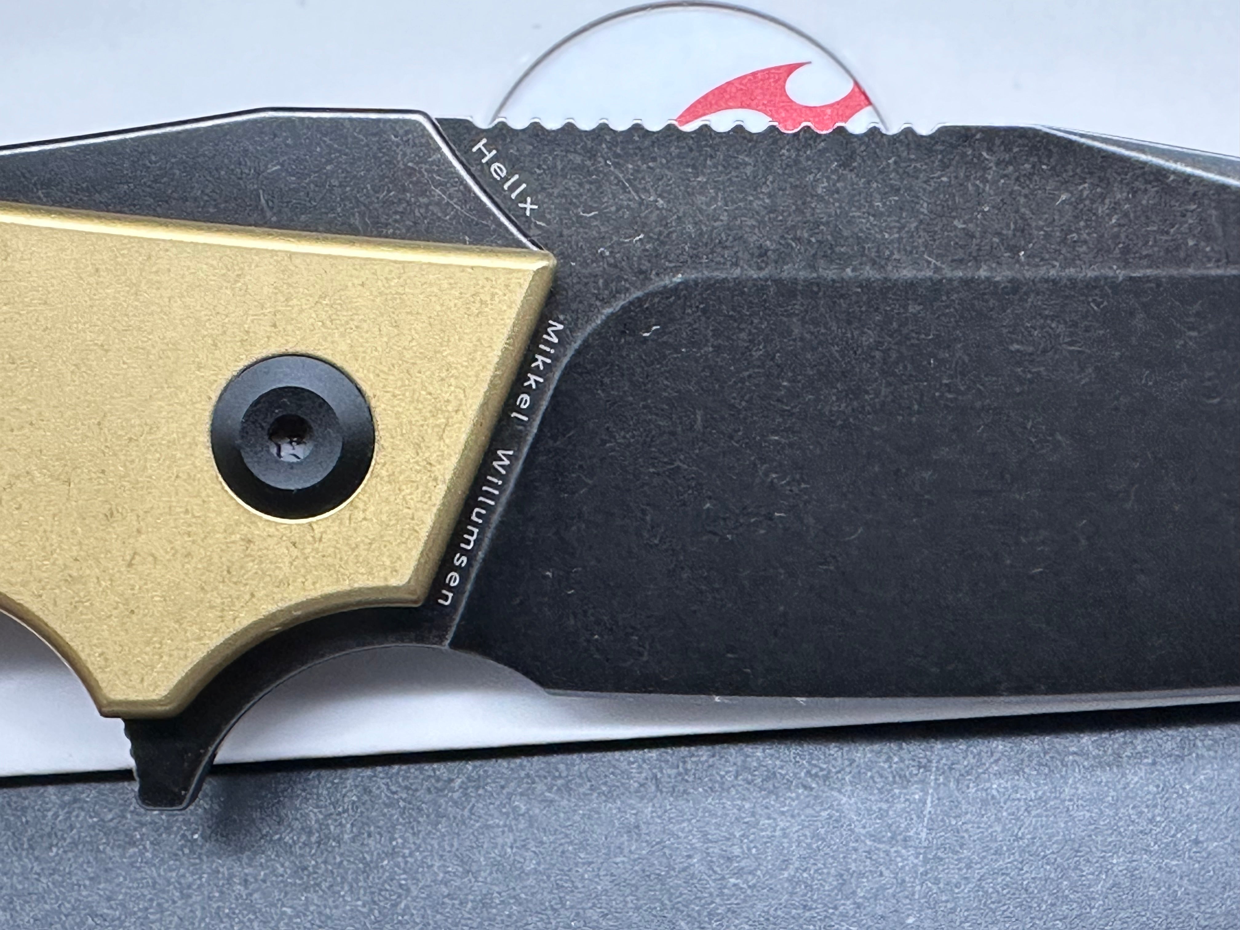 Kansept Willumsen Hellx Brass Folding Knife - 3.62