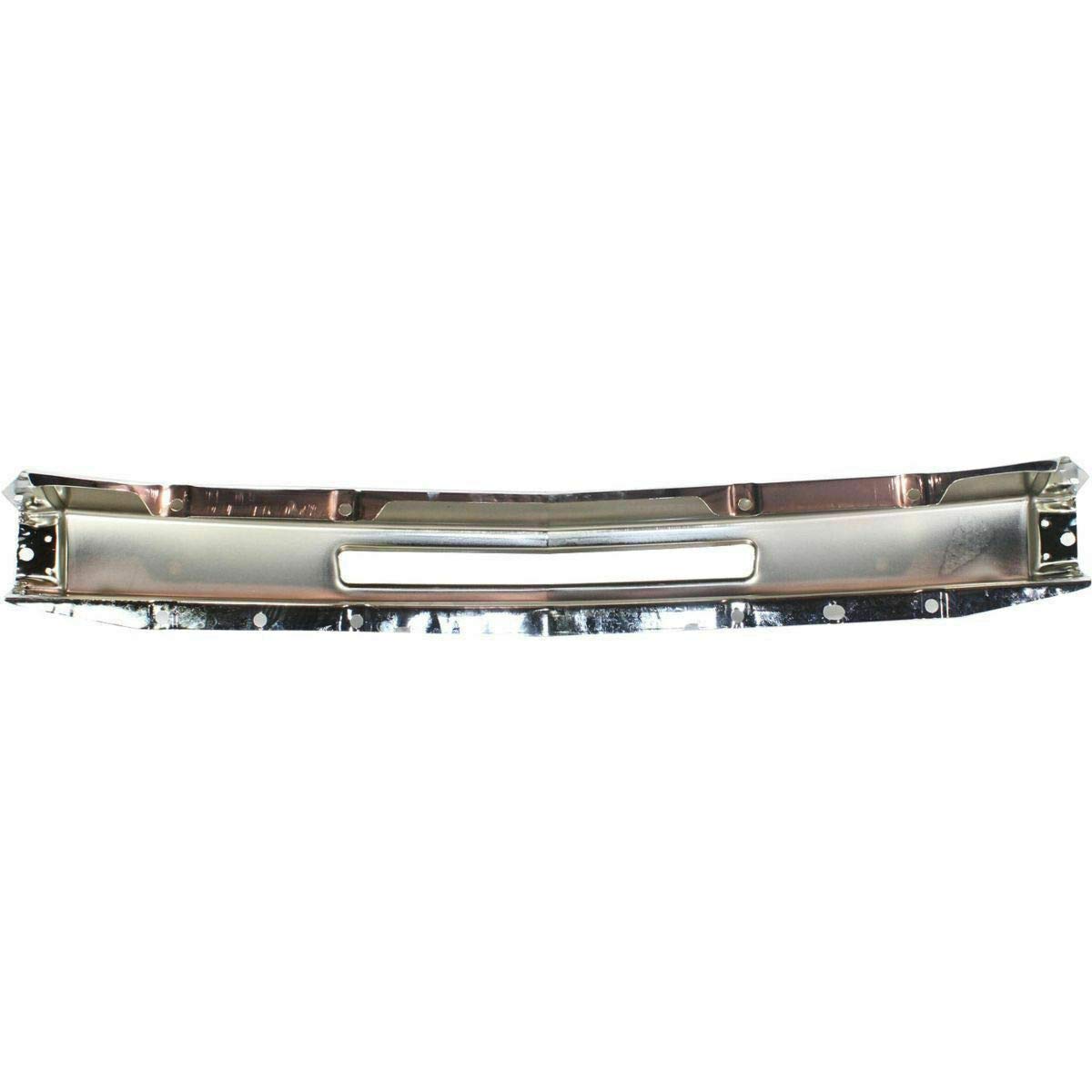 2007-2013 Chevrolet Silverado 1500 Front Bumper Chrome Steel with Lower Valance & Textured Extension - Driver & Passenger Side Bumper Ends (No Fog Light Holes) - Direct Replacement for Enhanced Protection & Style
