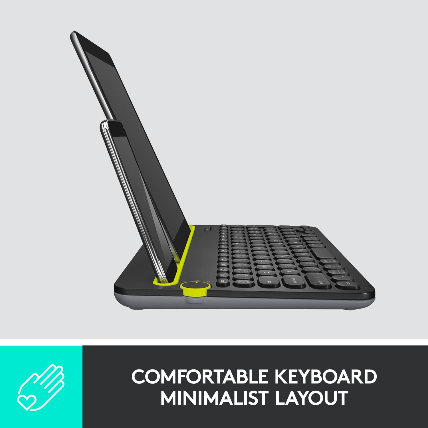 Logitech K480 Multi-Device Bluetooth Keyboard - Wireless Keyboard for Computer, Phone & Tablet - Seamless Switching Between 3 Devices - Perfect for Home Office, Remote Work & Study Setup
