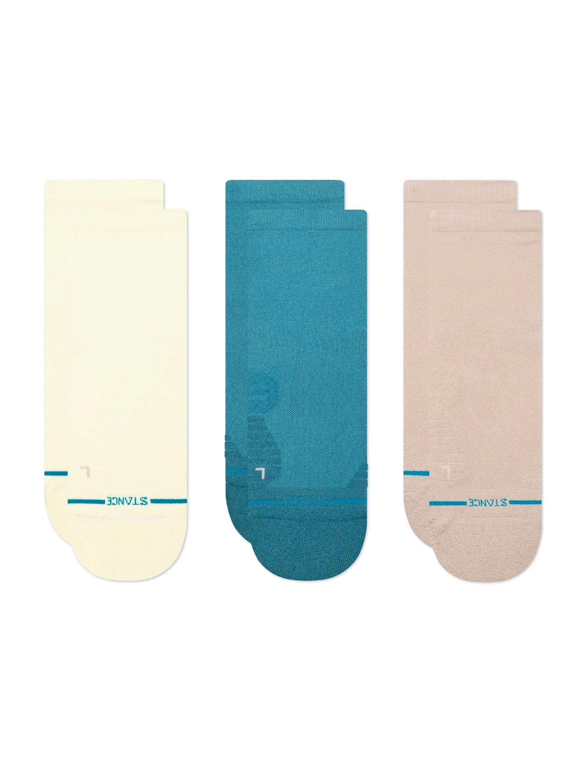 Light Quarter Sock 3 Pack - Soft Cotton Ankle Socks for Men & Women - Breathable & Comfortable for Running, Gym, Yoga & Everyday Wear