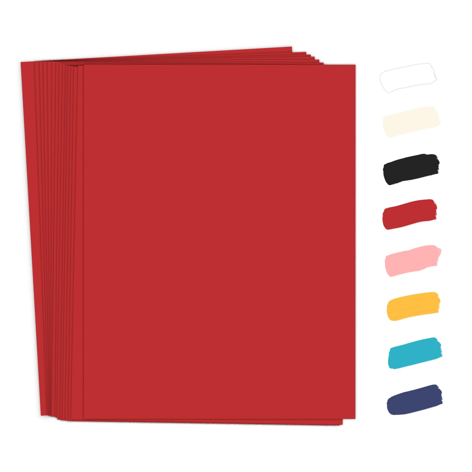 50 Pack Red Cardstock Paper 8.5 x 11 Inches 65lb - Premium Heavyweight Card Stock for Christmas Cards, Invitations, DIY Crafts, Scrapbooking & Gift Wrapping - Vibrant Red Printer Paper for Home, Office & School Projects