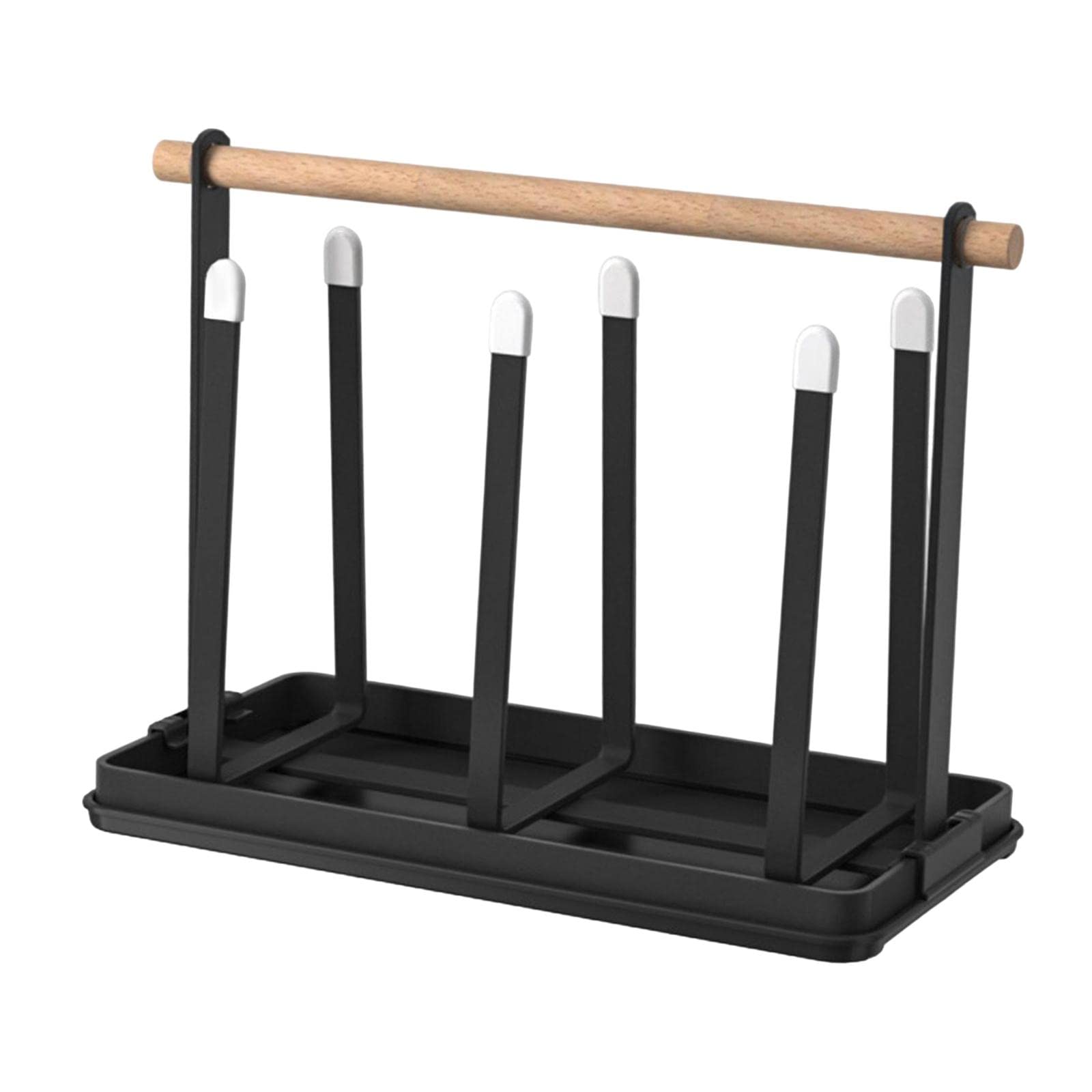 LOOM TREE® Black Countertop Mug Holder - Multi-Purpose Iron Kitchen Organizer for Coffee Cups & Utensils | Portable Storage Solution for Kitchen, Dining & Bar | Perfect for Small Spaces & Clutter-Free Countertops