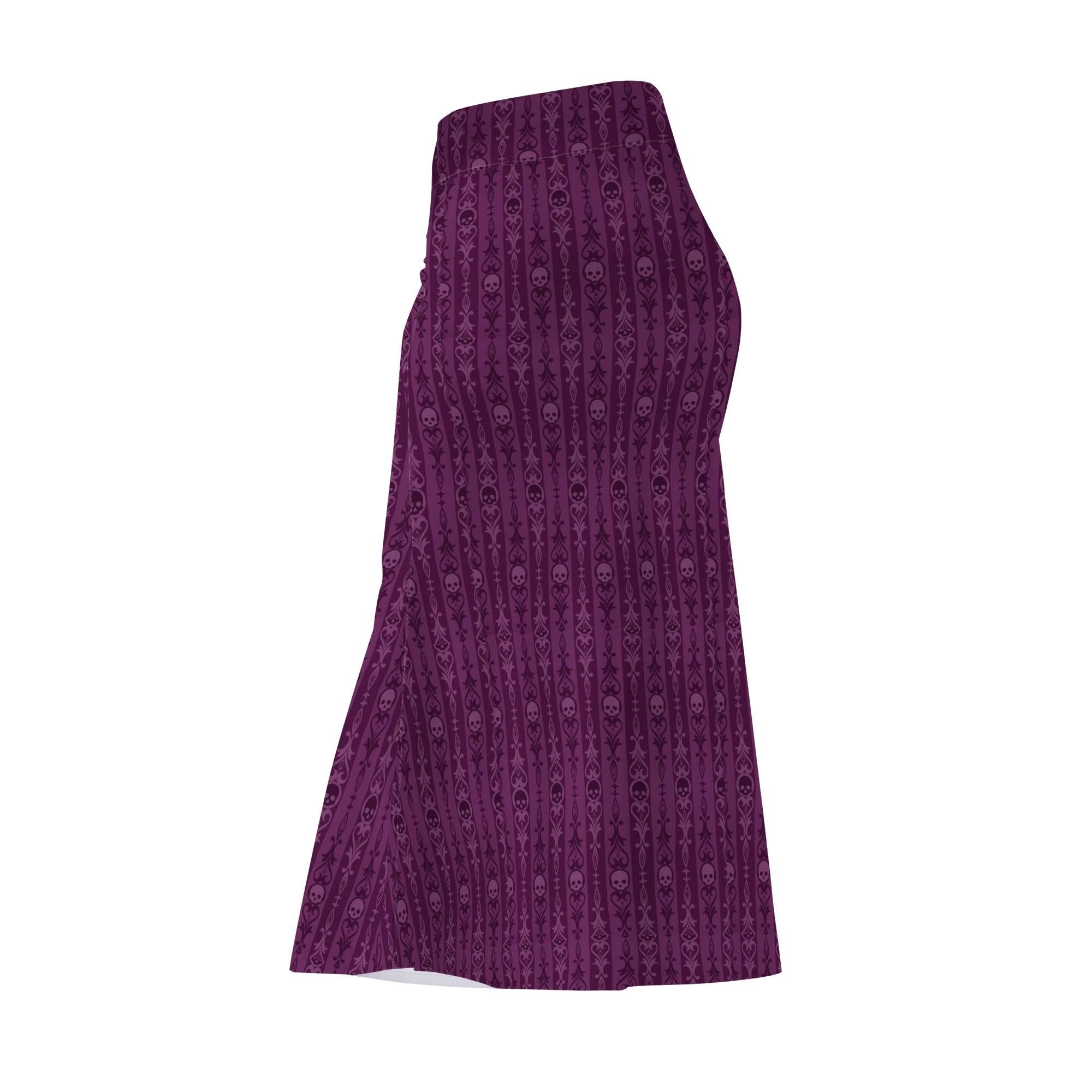 Gothic Purple Wrap Fishtail Long Skirt for Women - Elegant Vintage Style Maxi Skirt for Parties, Weddings & Gothic Fashion