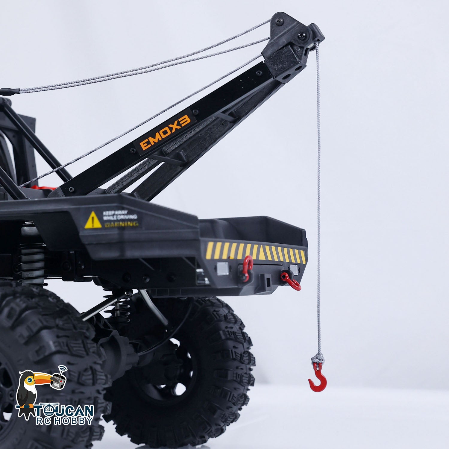 4WD 1/8 Scale RC Rescue Tow Truck - CROSSRC EMO X3 2-Speed 4x4 Remote Control Crawler with Brushed Motor & Differential Lock | Off-Road Adventure, Rock Crawling, Towing Simulation (US Stock)