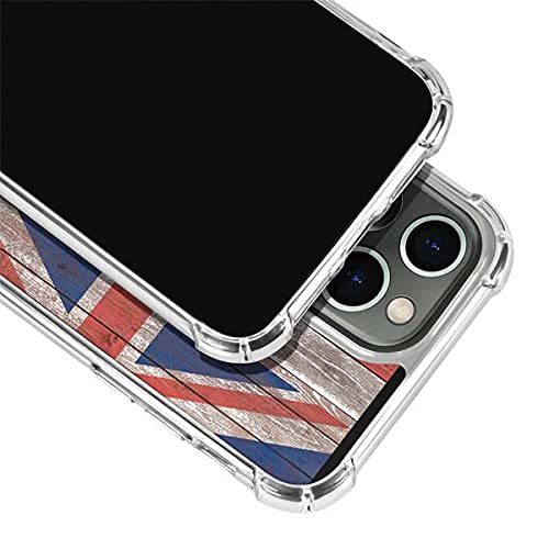 Skinit Clear Protective Phone Case for iPhone 13 Pro Max - Hawaiian Flag Dark Wood Design | Scratch-Resistant Cover | Perfect for Beach Vacations & Tropical Travel