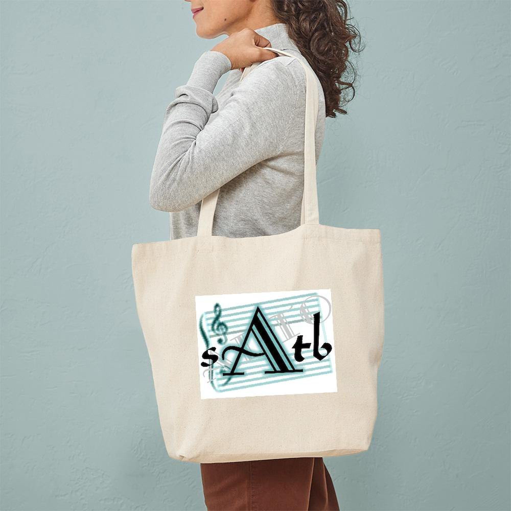 Premium Natural Canvas Marching Band Tote Bag - SATB Alto Reusable Shopping Tote for Musicians | Perfect for Band Practice, School Events & Eco-Friendly Grocery Shopping