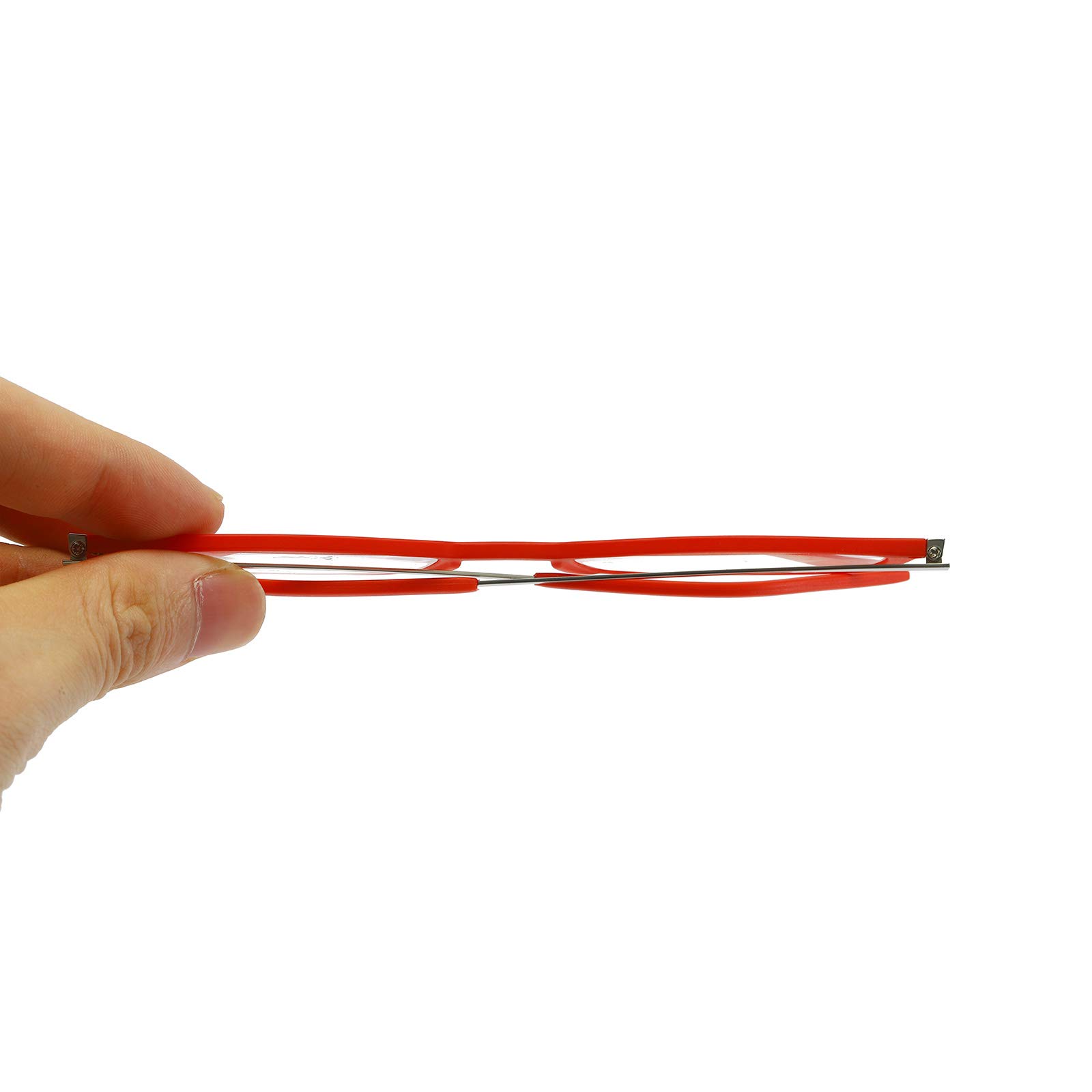 KoKoBin Ultra-Thin Anti-Blue Light Reading Glasses - Anti-Glare Computer Glasses with 3.00 Magnification (Red Frame) - Reduce Eye Strain for Office Work & Screen Time