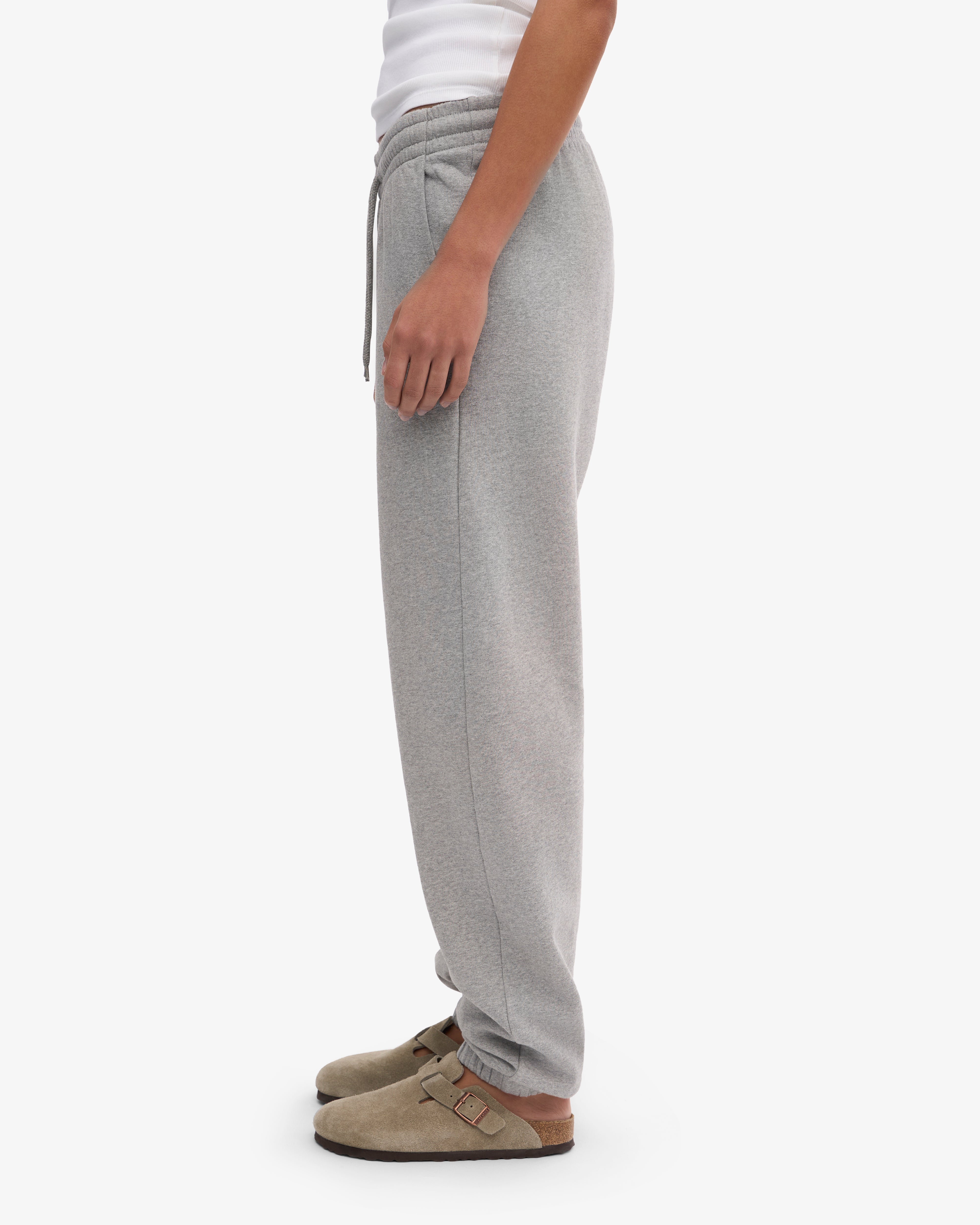 Premium Organic Cotton Sweatpants for Women - Heather Grey | Comfortable Lounge Pants for Yoga, Running & Home Relaxation