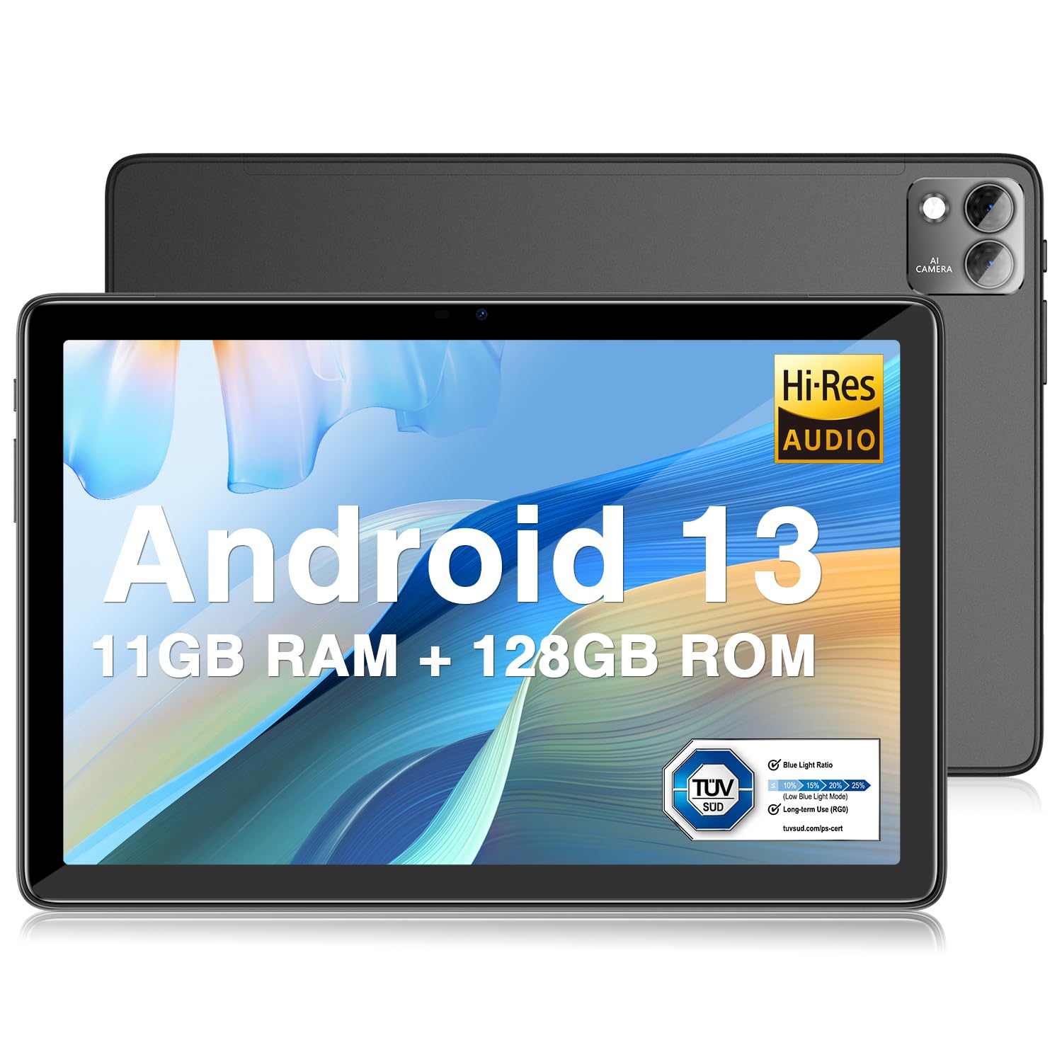 DOOGEE T10S 10 Inch Android Tablet - 11GB RAM (6+5GB) & 128GB ROM, Expandable to 1TB - Octa-Core Processor, 6600mAh Battery, 8MP Camera - Dual 4G LTE, 5G WiFi, Ultra-Thin 8.4mm Design - Perfect for Work, Entertainment & Travel