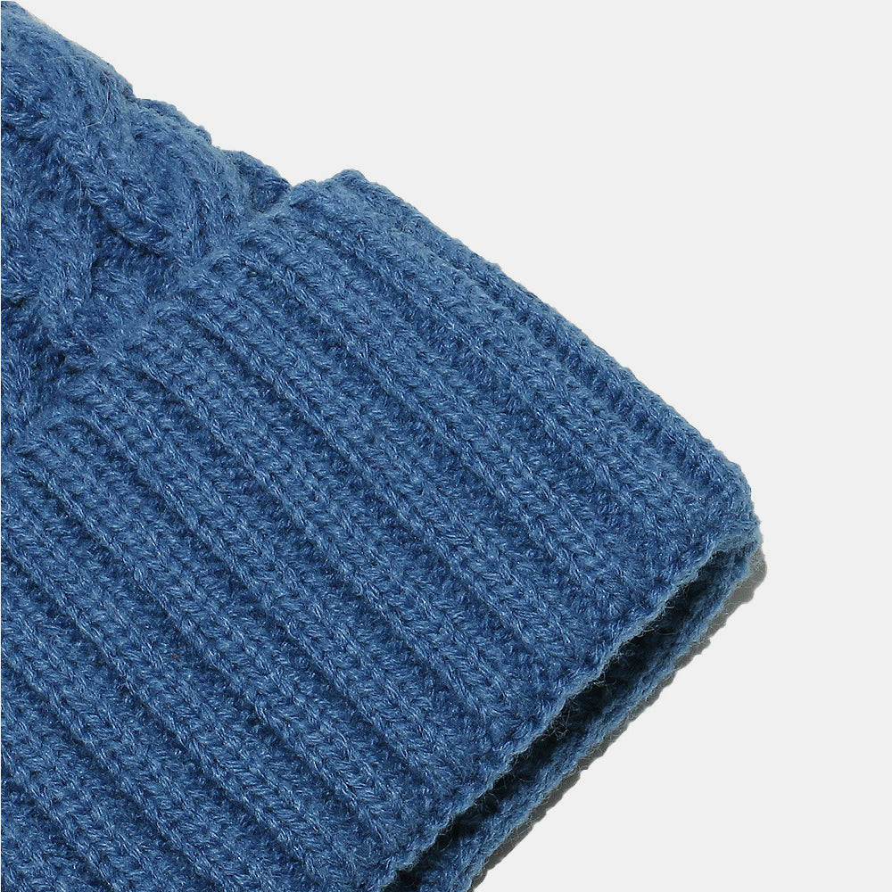 Cozy Cable Knit Winter Hat with Soft Pom Pom - Warm Beanie for Women & Men - Perfect for Skiing, Snowboarding & Cold Weather Activities