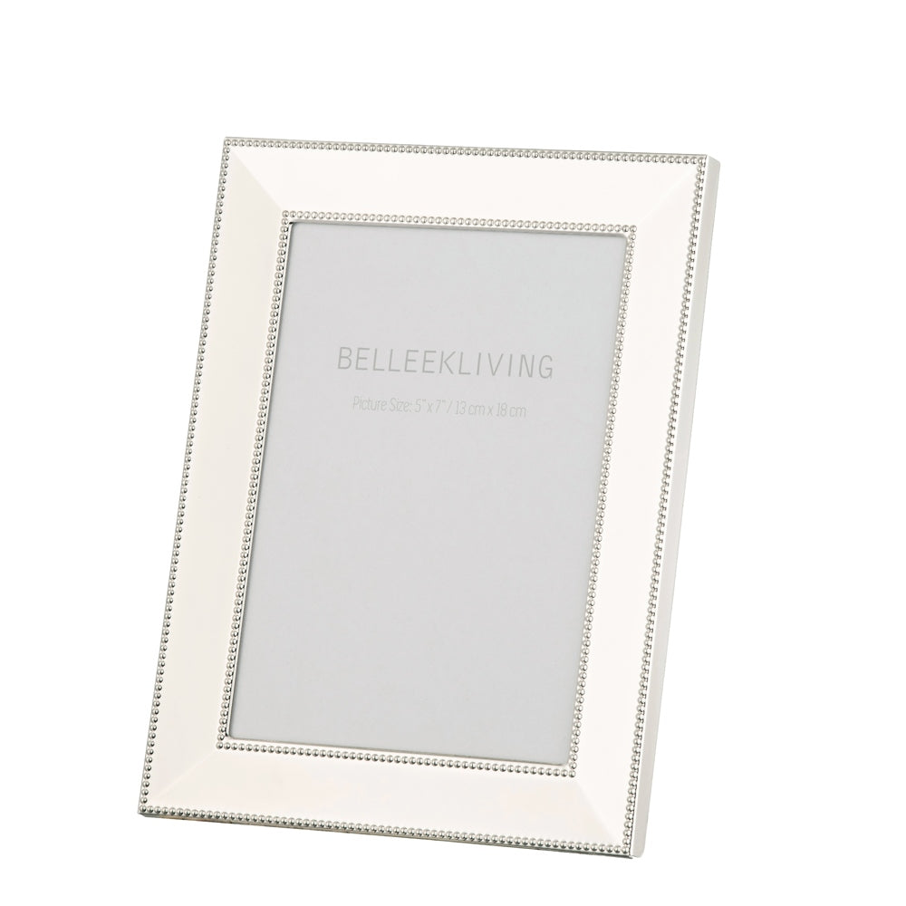 Belleek Living Border 5x7 Picture Frame - Elegant Wooden Photo Frame for Wall or Tabletop Display - Perfect for Home Decor, Wedding Photos, and Office Art