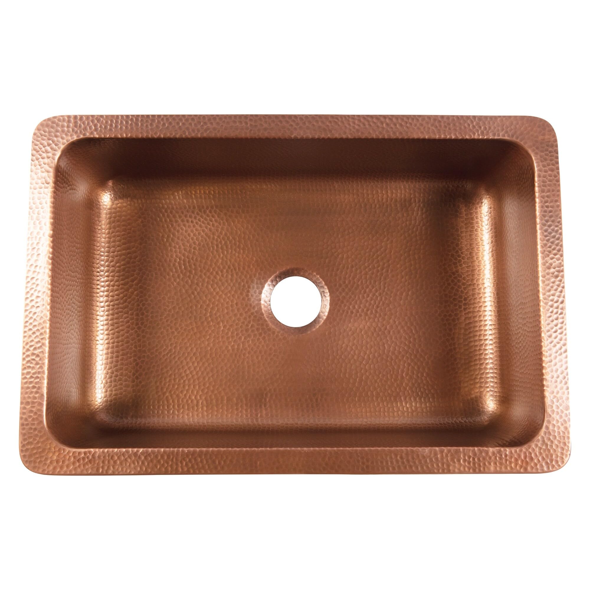 Sinkology SK303-33SC 33 Inch Farmhouse Copper Kitchen Sink - Single Bowl with Scroll Design for Rustic & Modern Kitchens | Perfect for Farmhouse, Cottage & Vintage Style Homes