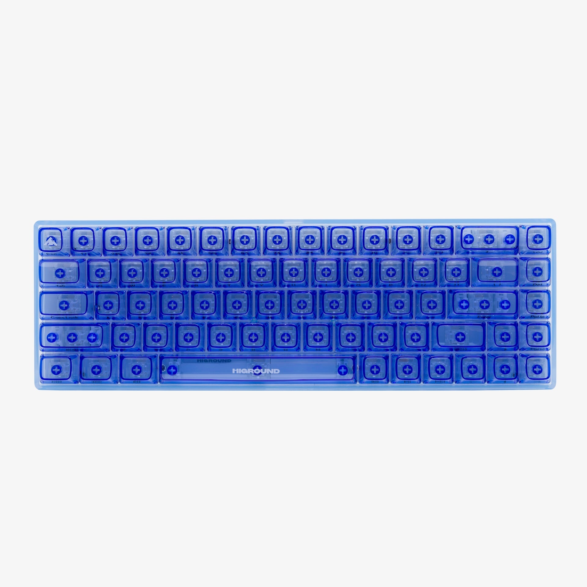 Clear Sapphire Basecamp 65 Mechanical Keyboard with Silent Glacier Switches - Compact 65% Layout for Gaming, Typing & Office Work