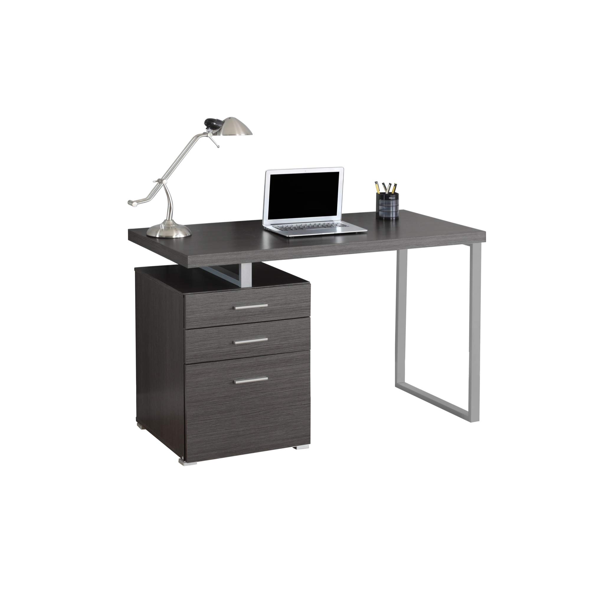 Ergonomic 48-Inch Computer Desk with Left or Right Facing Option in Modern Gray - Perfect for Home Office, Gaming Setup, and Small Workspace Solutions