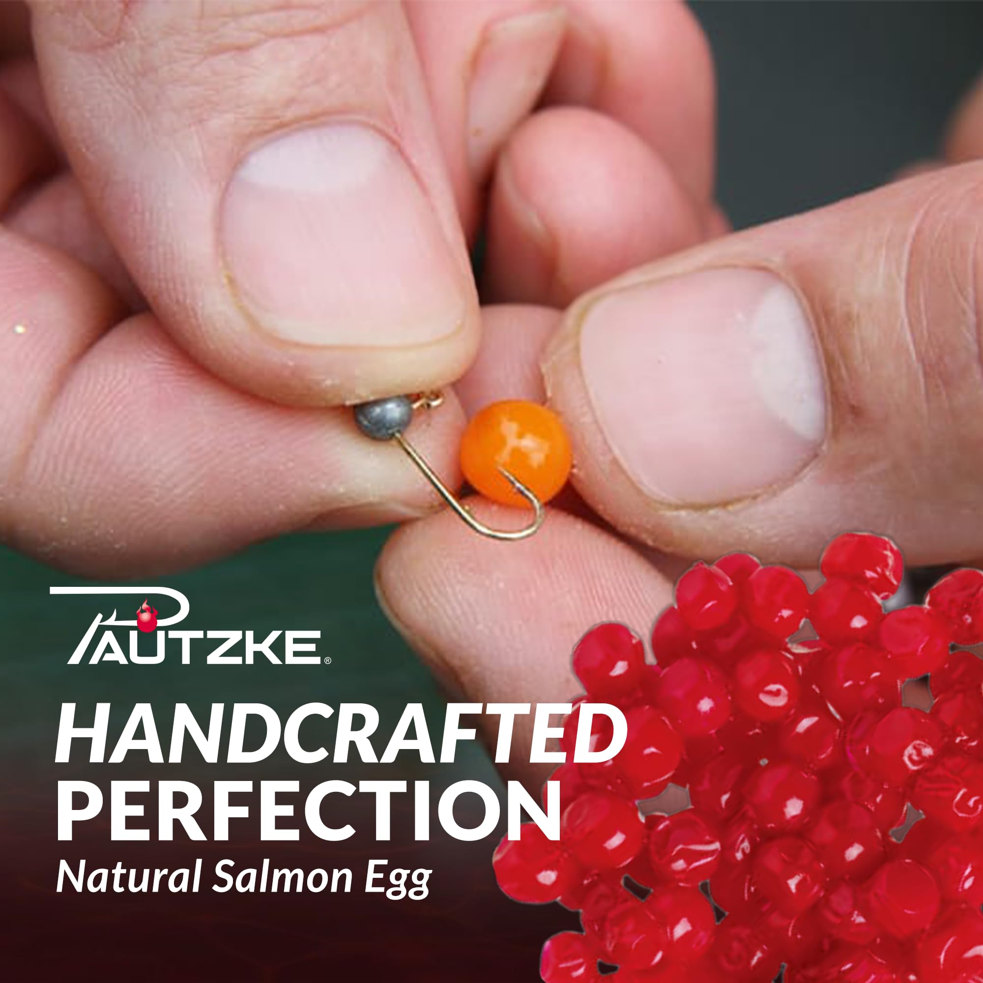 Pautzke Balls O' Fire Salmon Eggs Bait - Premium Real Salmon Eggs for Trout & Salmon Fishing, Soft Fish Eggs for Single Egg Bait or Egg Sacks - Ideal for Freshwater & Ice Fishing Adventures