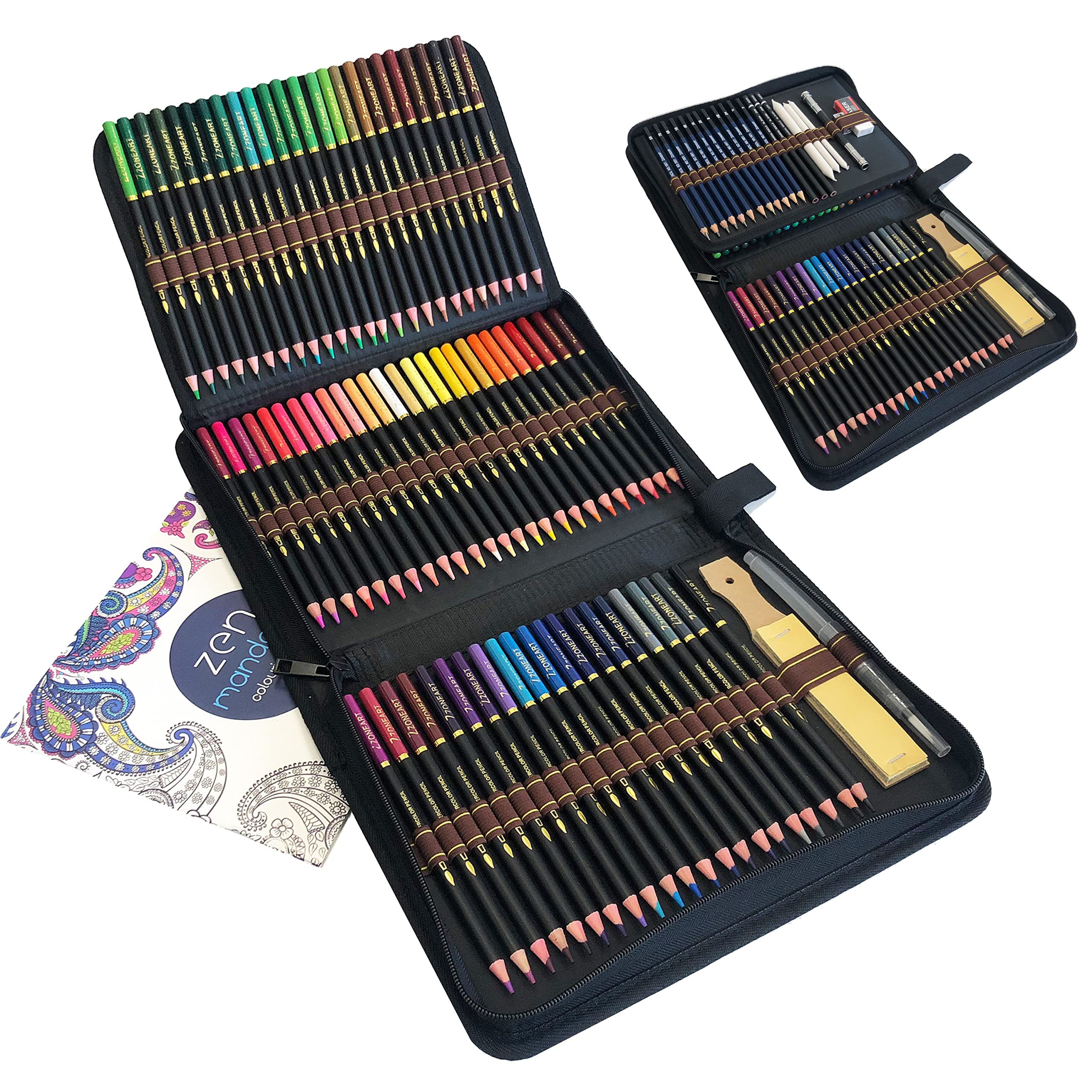 tvfly 96-Piece Professional Colored Pencil Set with Watercolor Pencils - Premium Sketching & Drawing Kit for Artists & Adults | Perfect for Art Classes, Illustration Projects & Creative Gift Ideas