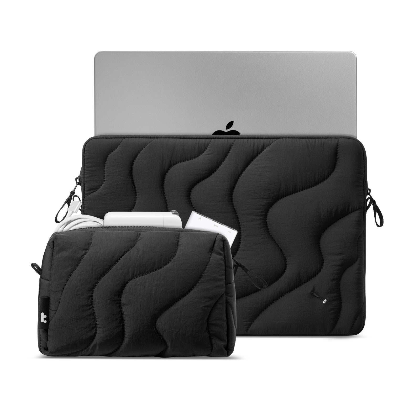 Premium Terra A27 Laptop Sleeve Case for 14-inch MacBook Pro - Slim Protective Cover with Accessory Pouch - Perfect for Work, Travel & School