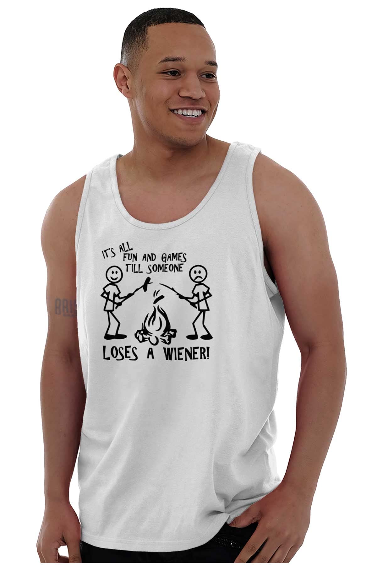 Funny Wiener Dog Tank Top for Men - Sleeveless Graphic Tee for Casual Wear, Parties & Gifts