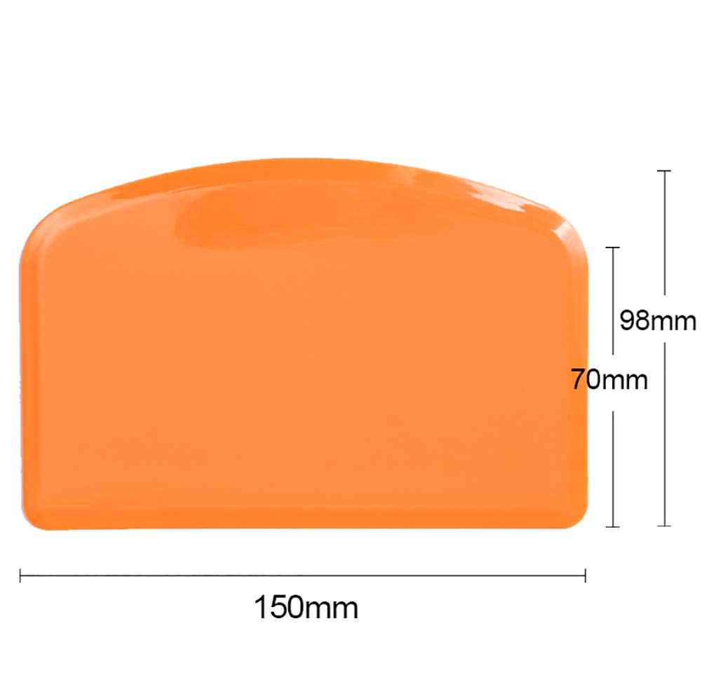 GSHLLO 2-Pack Plastic Dough Scraper Set - Multi-Purpose Bowl Scraper, Dough Cutter, Bench Scraper for Baking Bread, Cakes & Pastries - Perfect for Home Bakers & Professional Kitchens