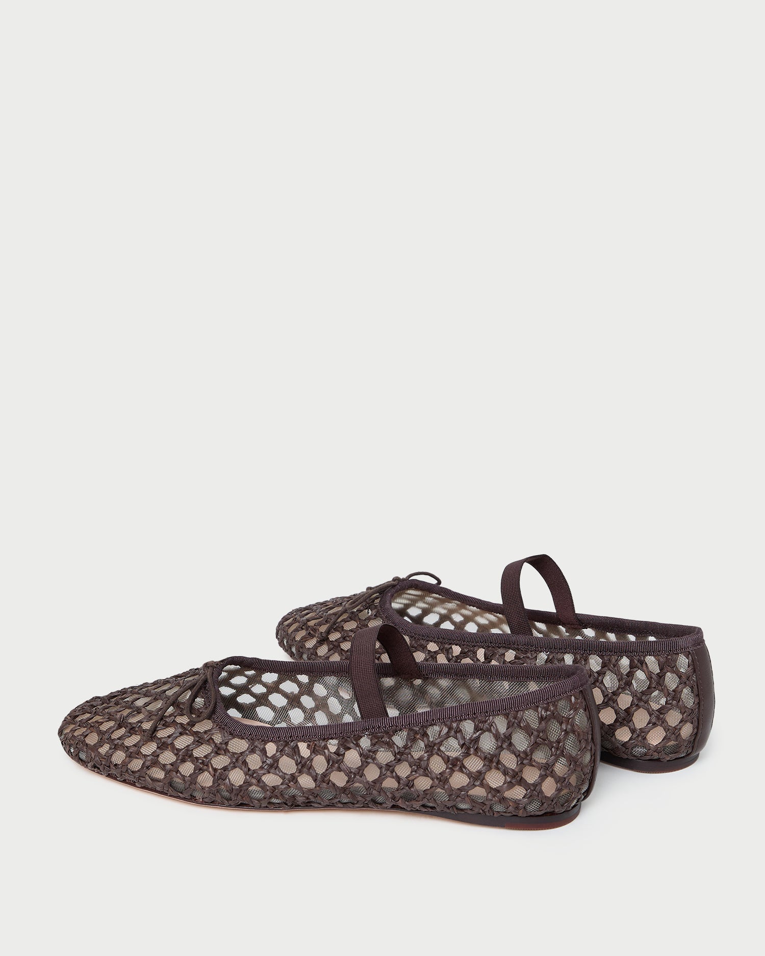 Leonie Women's Chocolate Brown Crochet Ballet Flats - Comfortable Slip-On Shoes for Casual Wear, Office & Summer Outfits