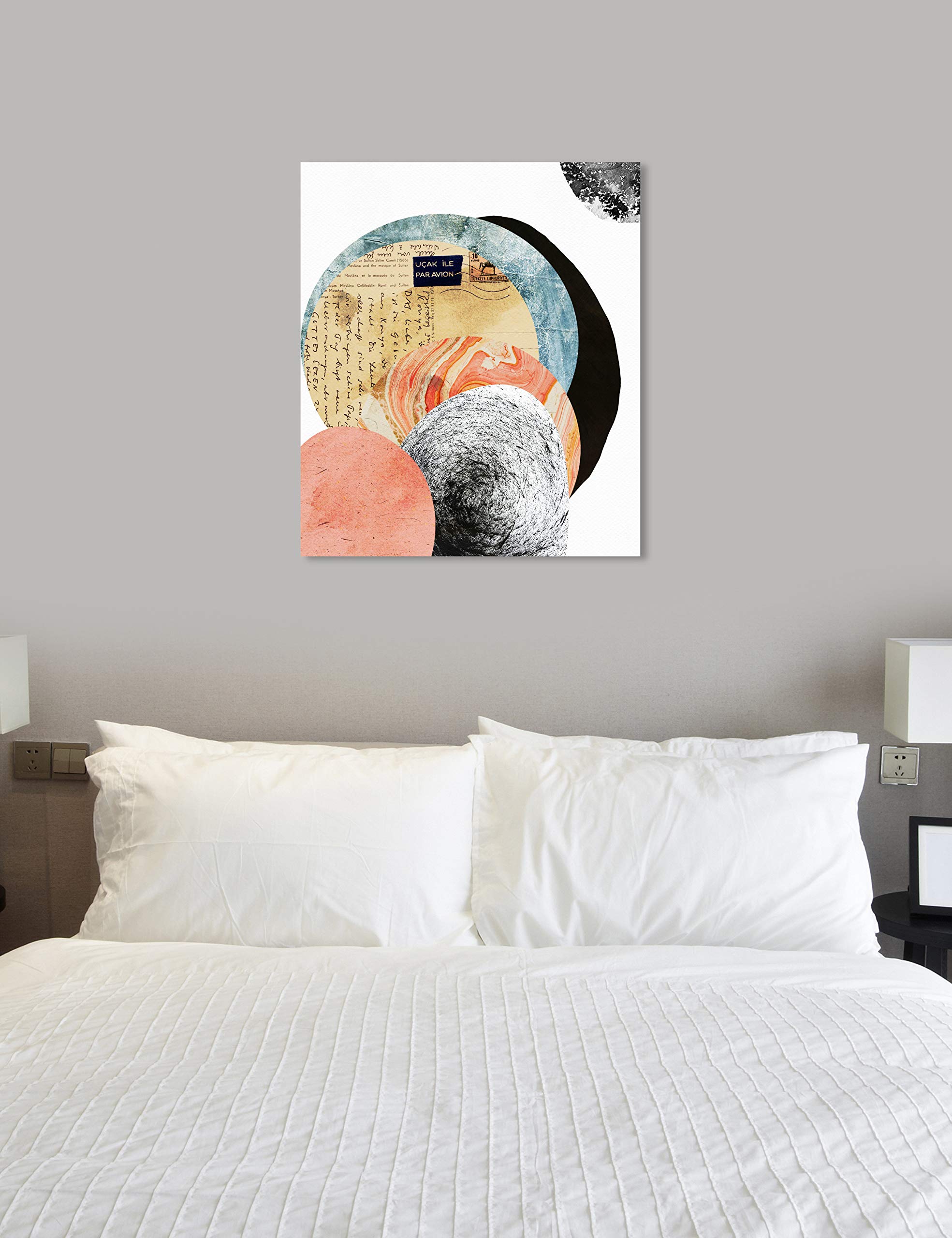 Oliver Gal Artist Co. Abstract Wall Art Canvas Print 'Letters to The' - 36x45 Inches, Brown & Orange - Modern Home Decor for Living Room, Bedroom & Office