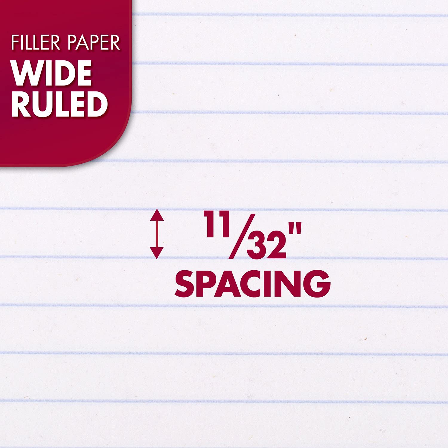 Mead Wide Ruled Loose Leaf Paper - 3 Pack (200 Sheets Each) - 8 x 10.5 Inch Filler Paper for Notebooks & Binders - Perfect for School, Office & Homework Organization