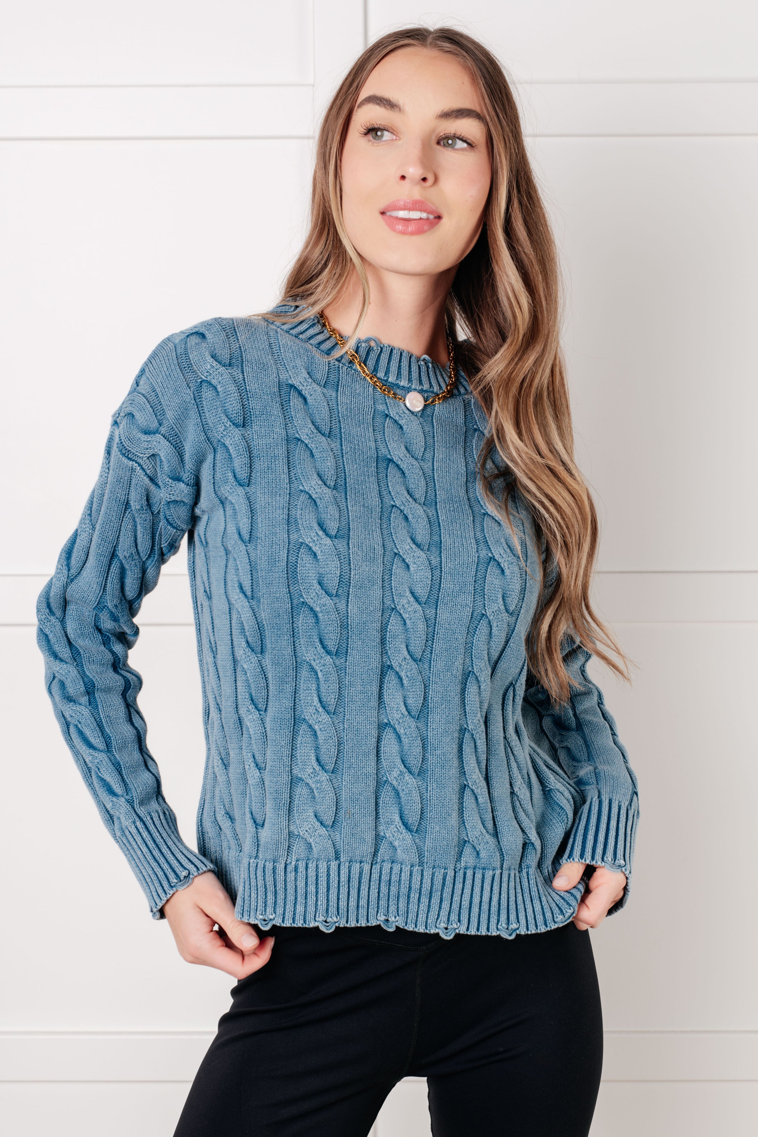 Cozy Cable Knit Sweater for Women - Soft Winter Pullover for Casual & Office Wear