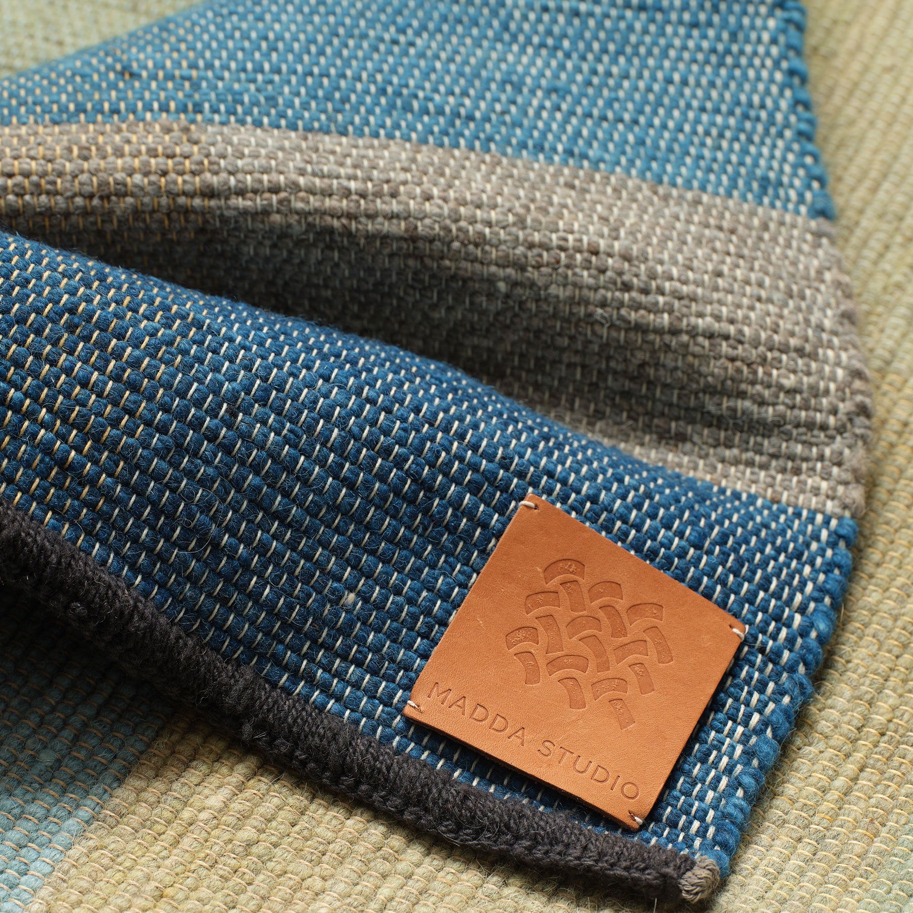Handmade Wool Remnant Woven Rug - 18