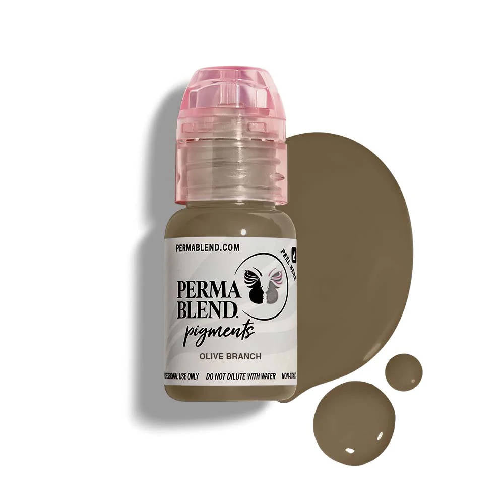 Perma Blend Olive Branch Tattoo Pigment - Professional Tattoo Ink for Artists, Permanent Makeup & Cosmetic Tattooing - Ideal for Eyebrows, Lips & Body Art