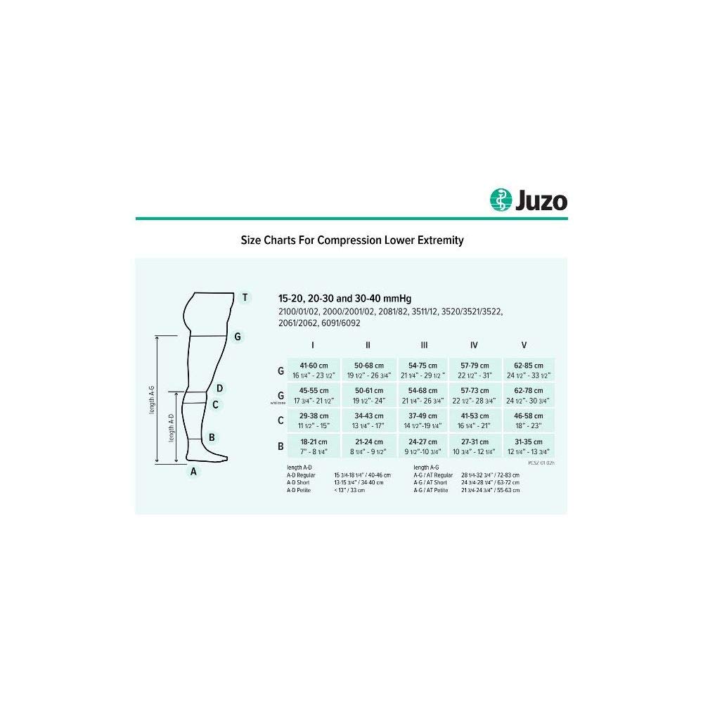 Juzo Dynamic Varin 3512 30-40mmHg Closed-Toe Knee-High Compression Socks with Silicone Top Band for Women & Men - Medical Support for Varicose Veins, Edema, Lymphedema - Perfect for Travel, Sports & Daily Wear