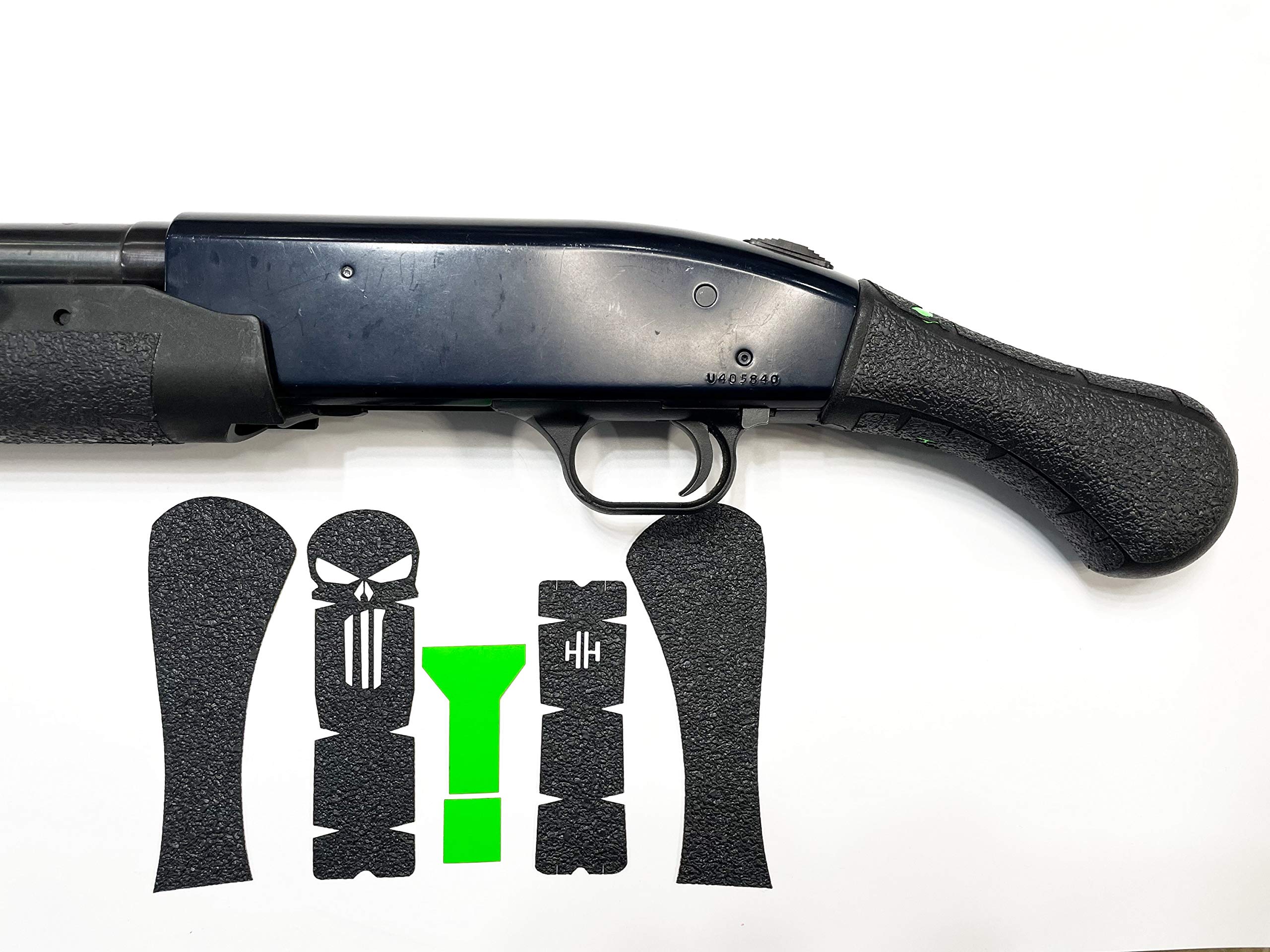 HandleItGrips Non-Slip Grip Tape for Shockwave Skull with Green Insert - Enhanced Firearm Control for Tactical Shooting & Home Defense