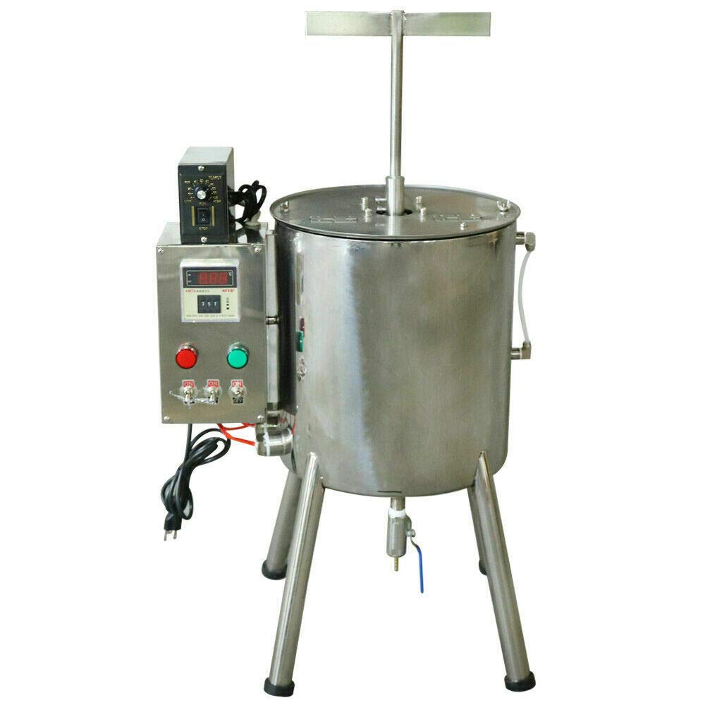 Automatic 15L/4Gal Pneumatic Filling Machine for Lipstick, Candle Cream & Liquid - Heat Stirring Tank with 20-30pcs/min Speed - Perfect for Cosmetics, Hand Soap, Chocolate & Nail Polish Production