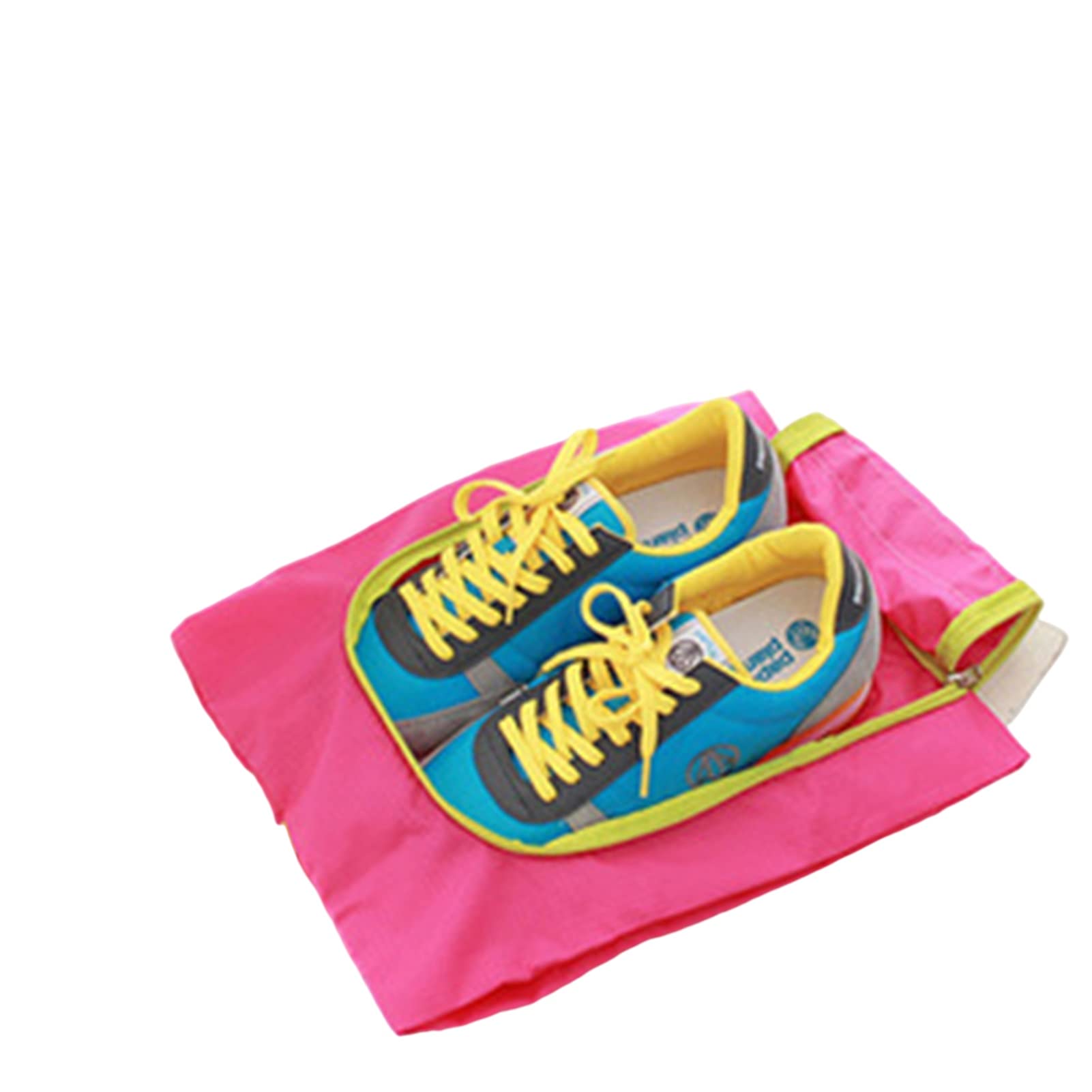 QIUMING Waterproof Portable Travel Shoe Storage Bag - Single Layer Shoe Organizer for Gym, Beach & Vacation (Pink, 29x38x7cm) - Perfect for Sneakers, Sandals & Sports Shoes