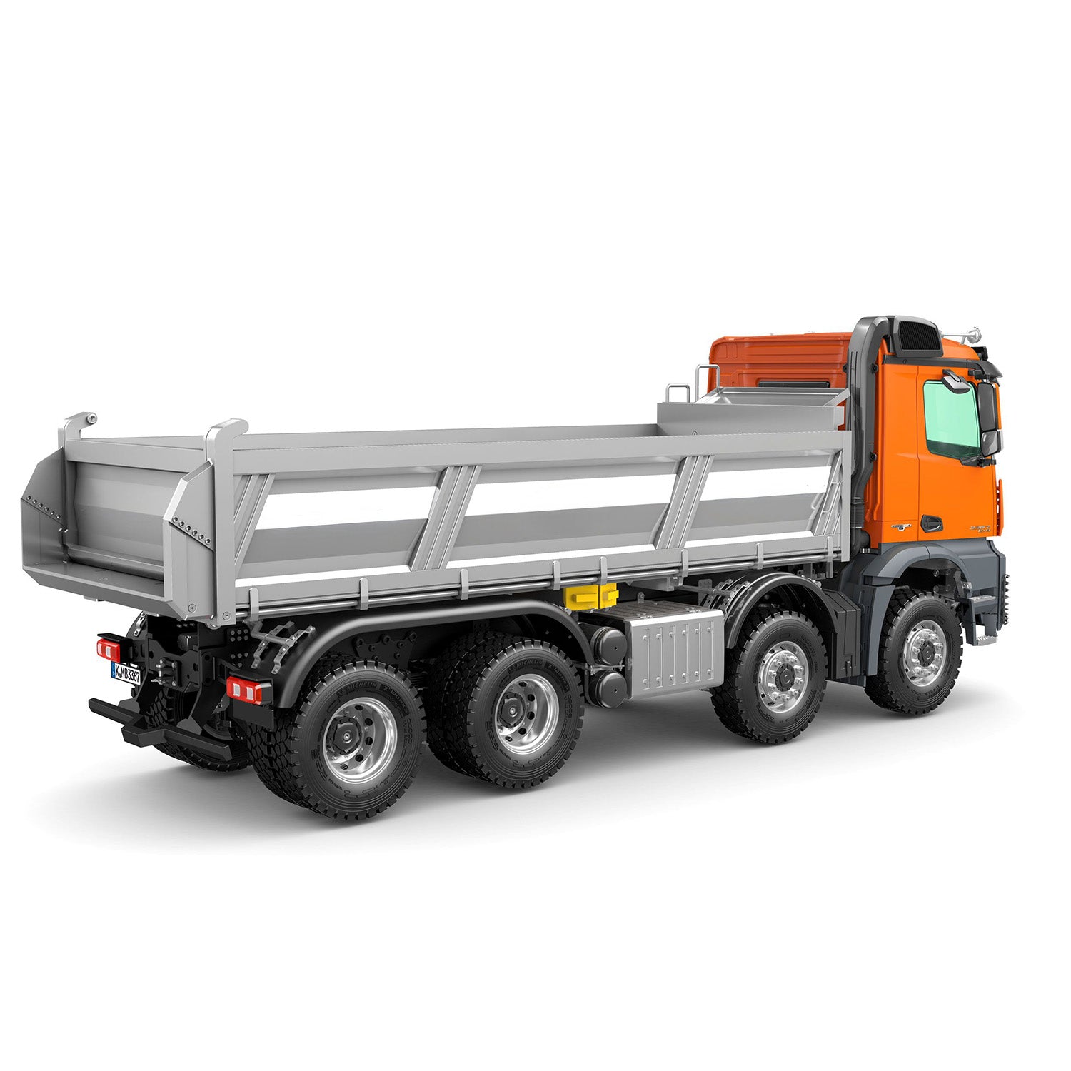 1/14 Scale Kabolite K3367 8x8 Metal Hydraulic RC Tipper Truck - Remote Control Dump Truck with Sound & Light, 2-Speed Transmission, Battery Powered, ST8 Radio, Axle Lock - Perfect for Construction Play, Off-Road Adventure and RC Hobbyists