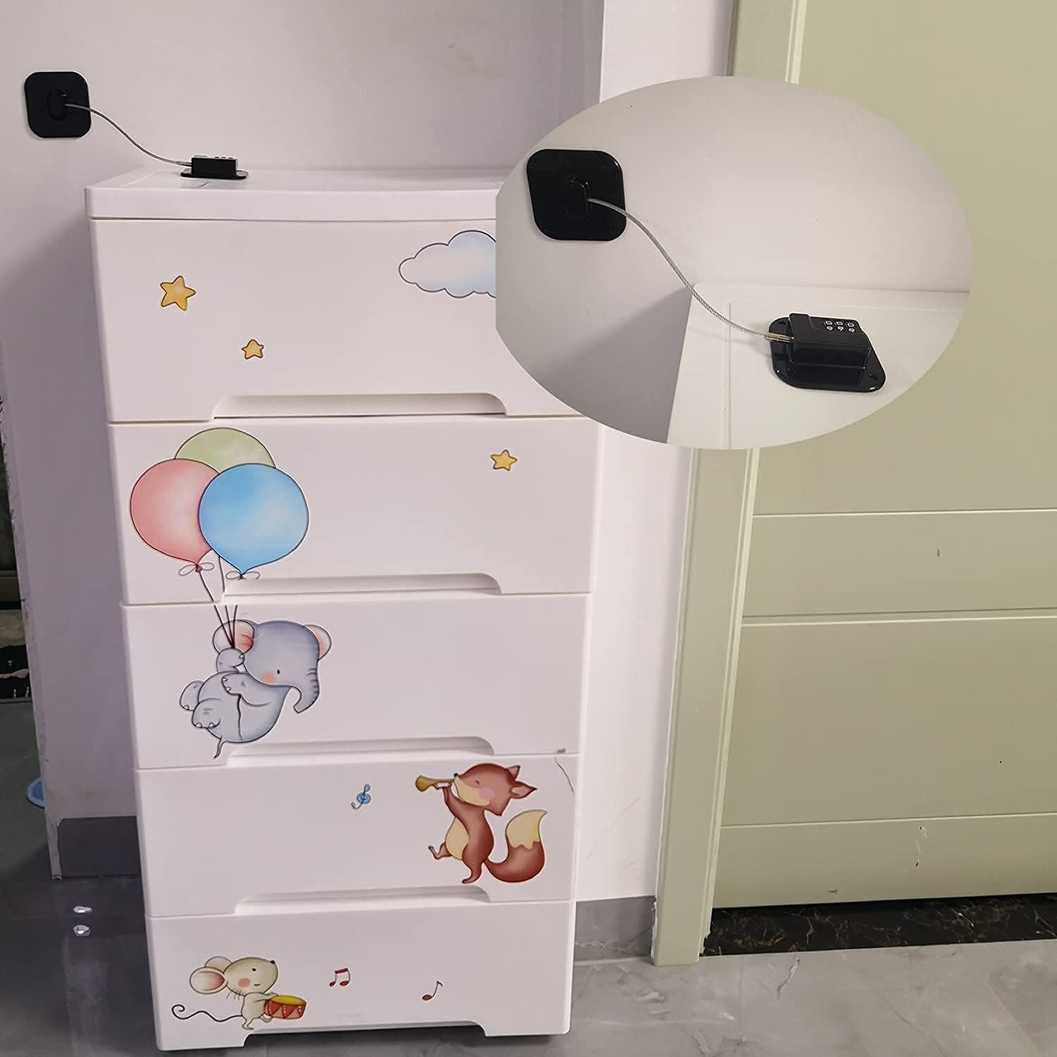 **Upgraded YEYA Refrigerator & Cabinet Locks with Combination – Child Safety Locks for Babies (2 Pack) – Secure Fridge, Drawers & Cabinets at Home**