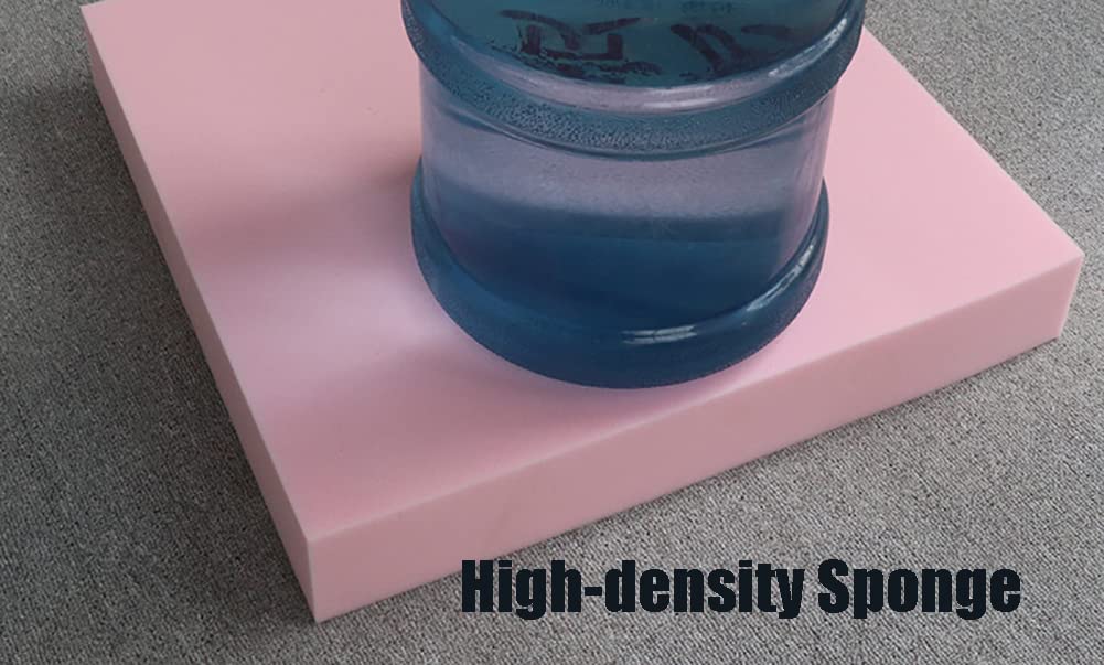 LINGXIYA High Density Foam Seat Cushion with Zippered Removable Cover - 5/8 Inch Thick Ergonomic Chair Pad for Office, Dining, Stool - Easy to Clean & Machine Washable - Perfect for Home Office, Conference Room, Restaurant & Gaming Chair Comfort